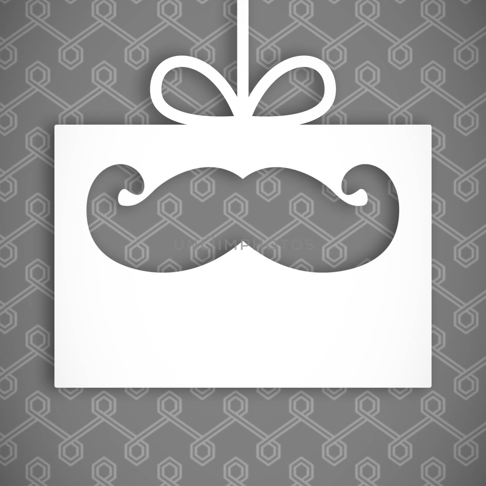 Digitally generated mustache against background