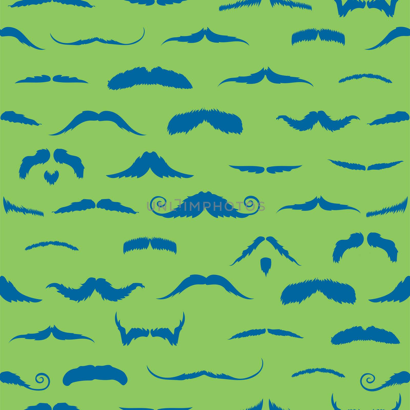 Mustaches against green background