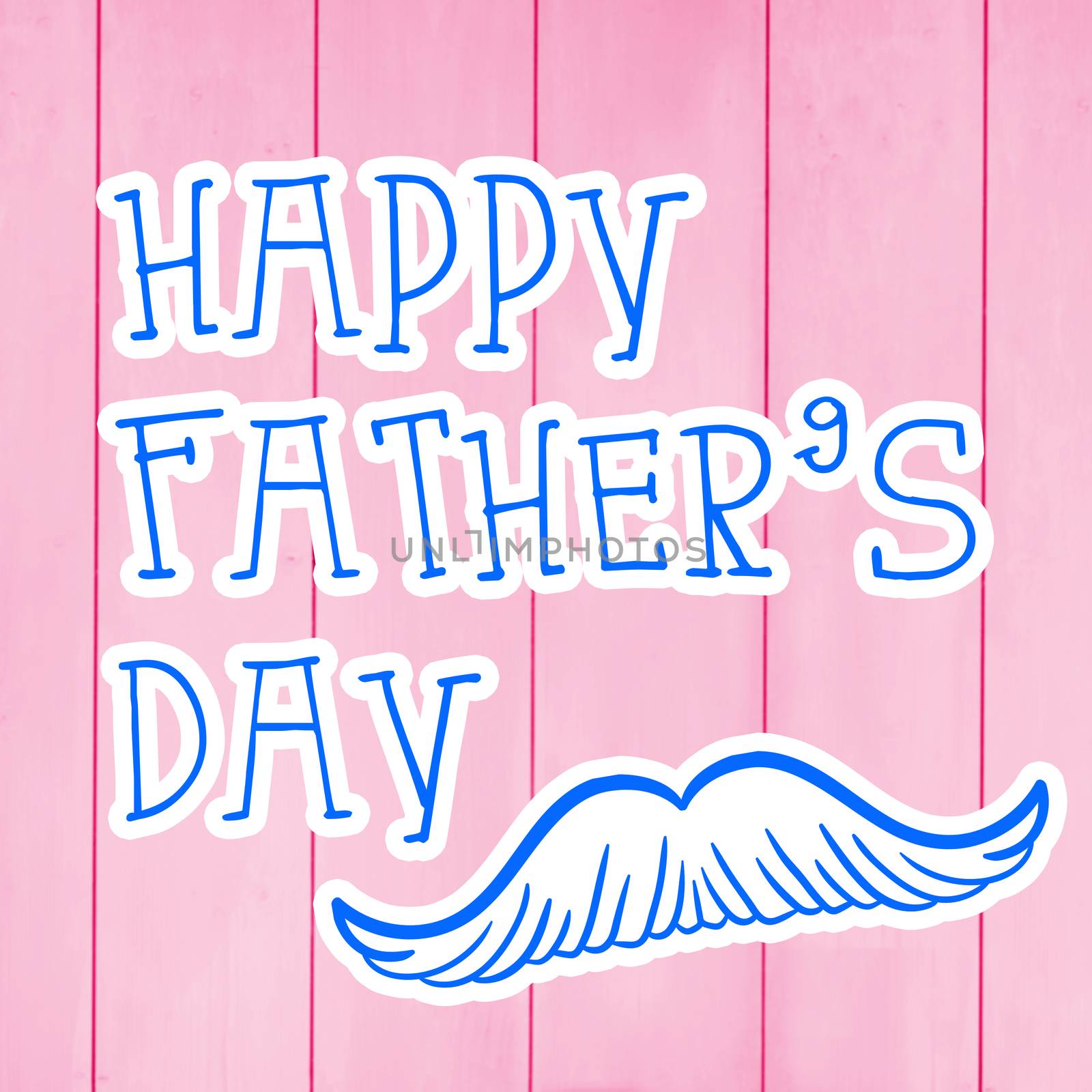 Happy fathers day against wooden planks