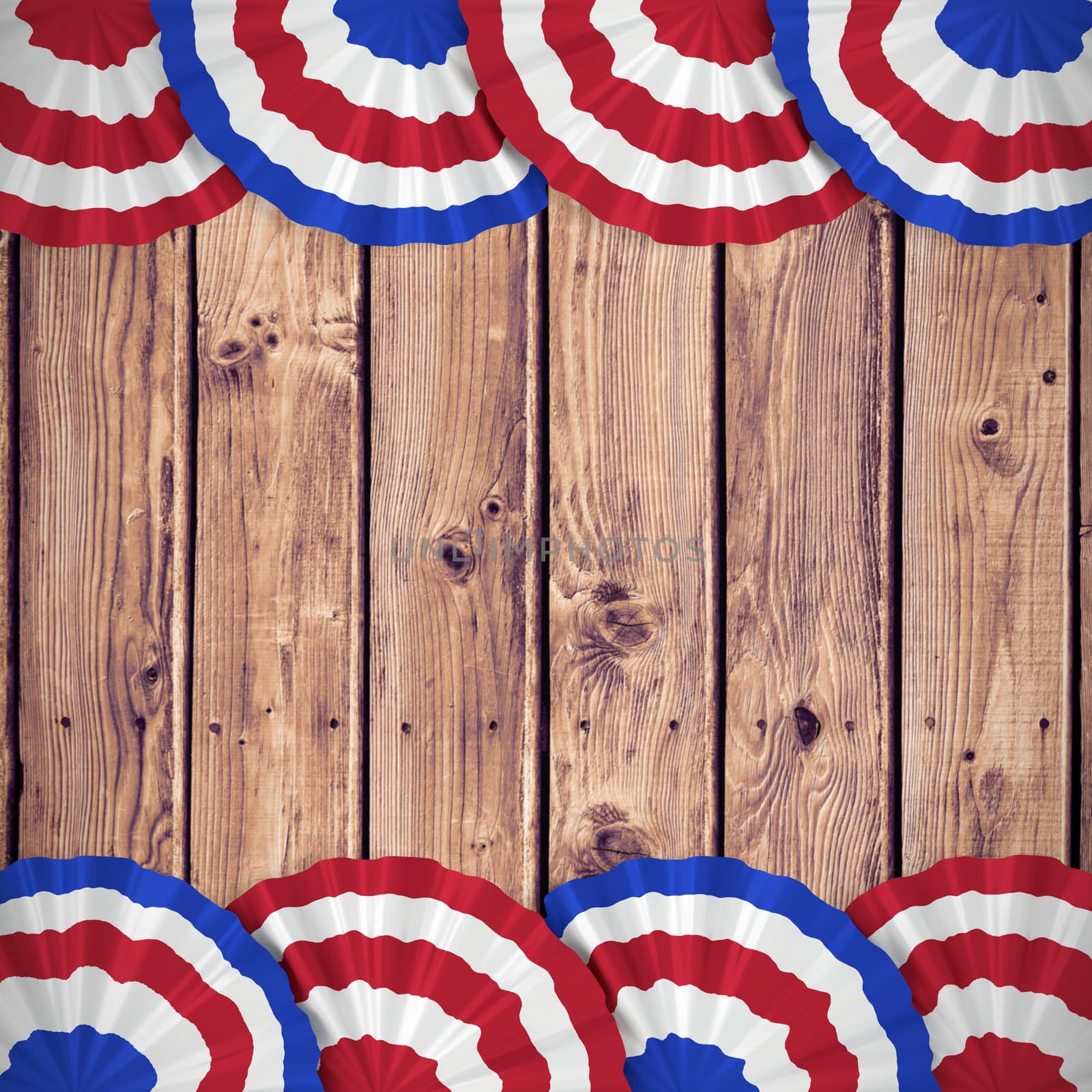 Focus on circle  against wooden planks background