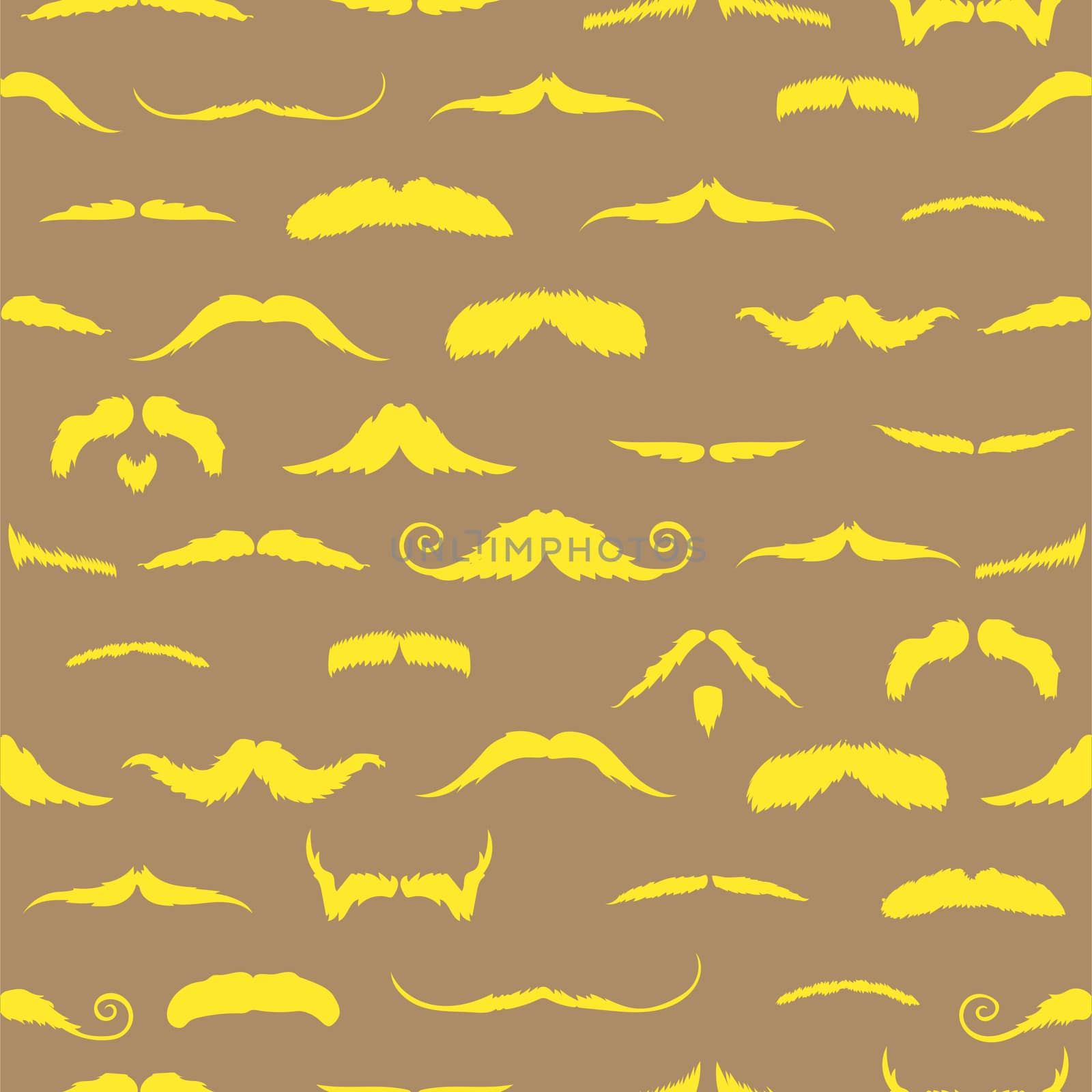 Mustaches against brown background
