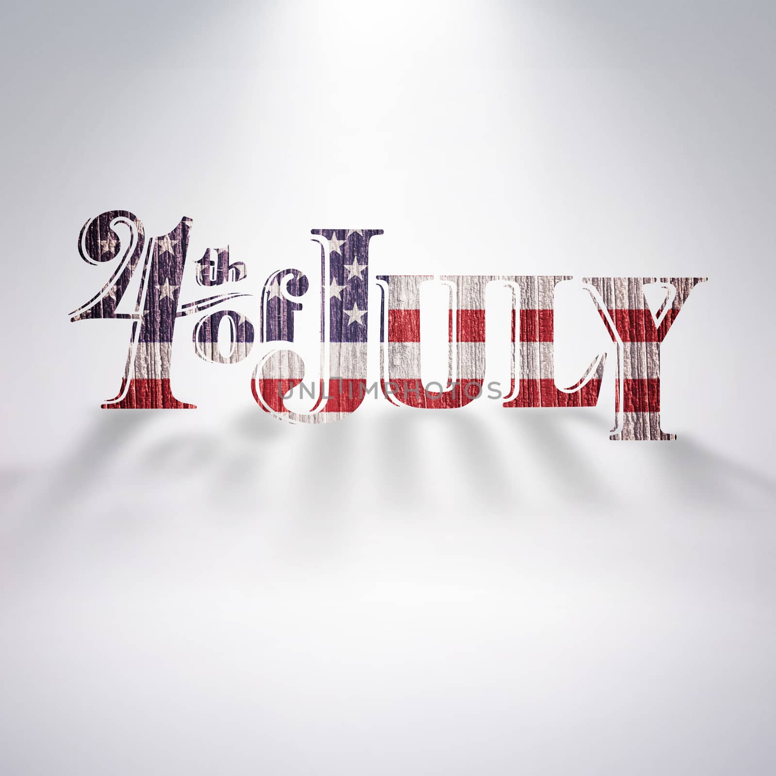 Independence day graphic against grey background
