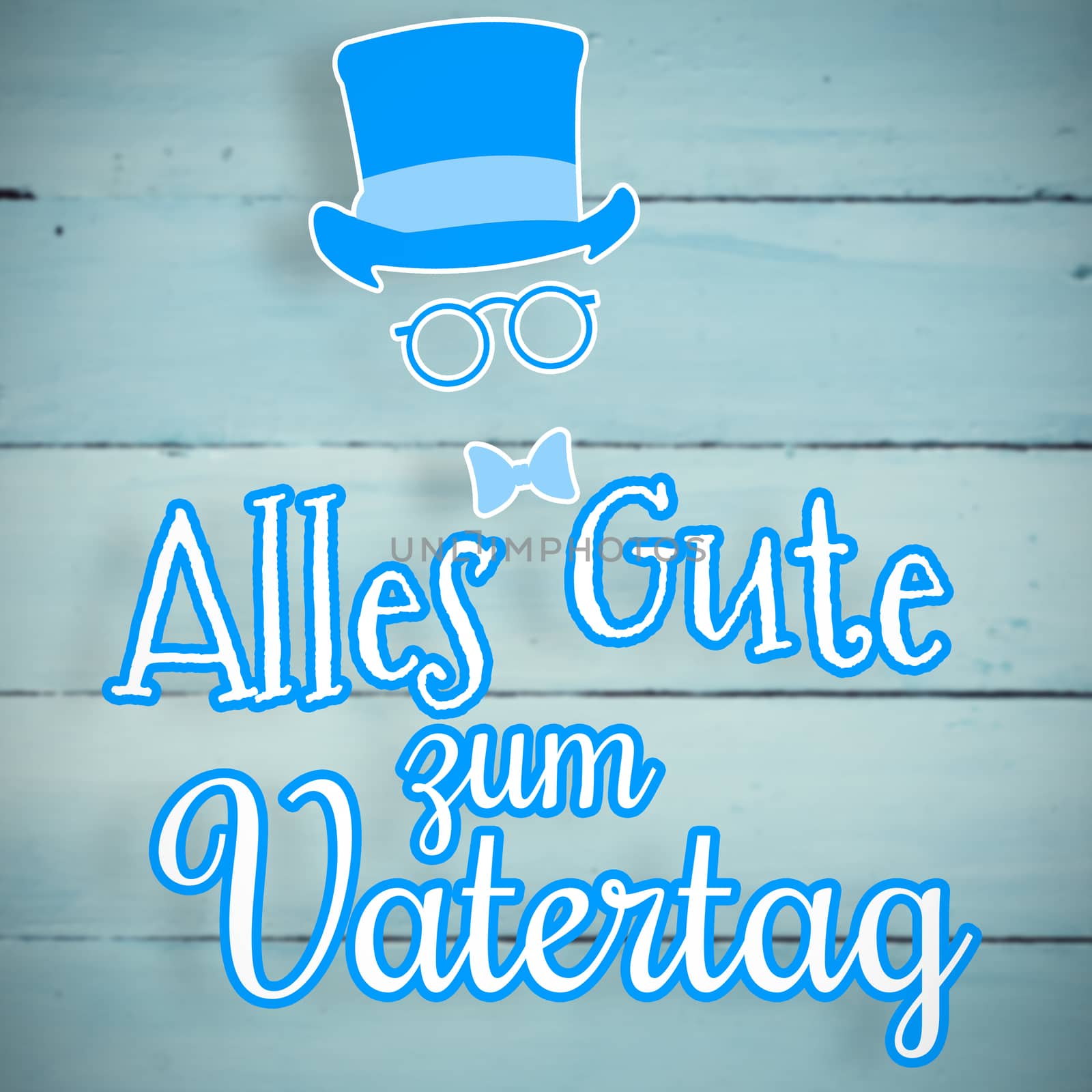 Alles gute zum vatertag against wooden plank