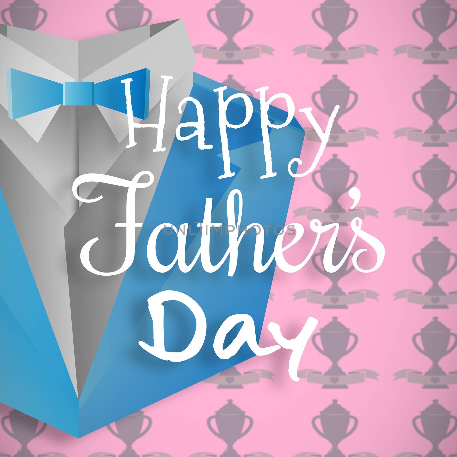 Happy fathers day message on pink background