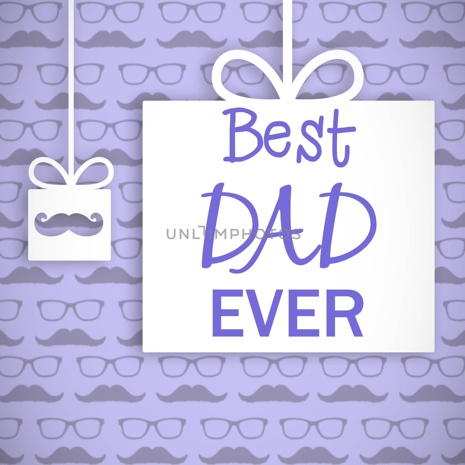 Best dad ever message on purple background