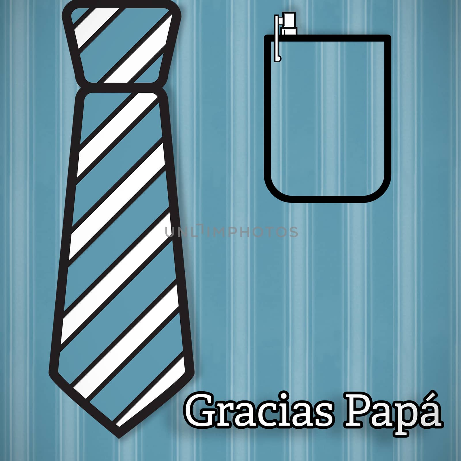 Word gracias papa against background