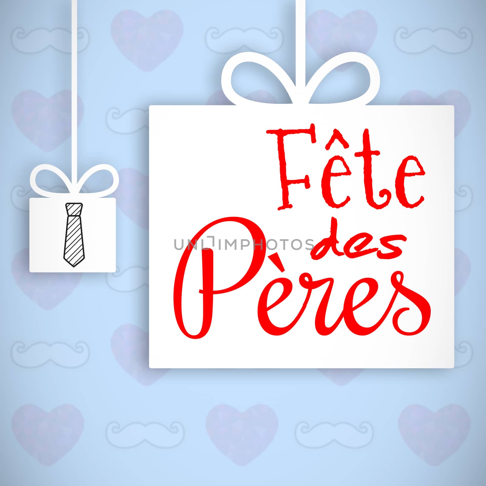 Fete de peres message on blue background