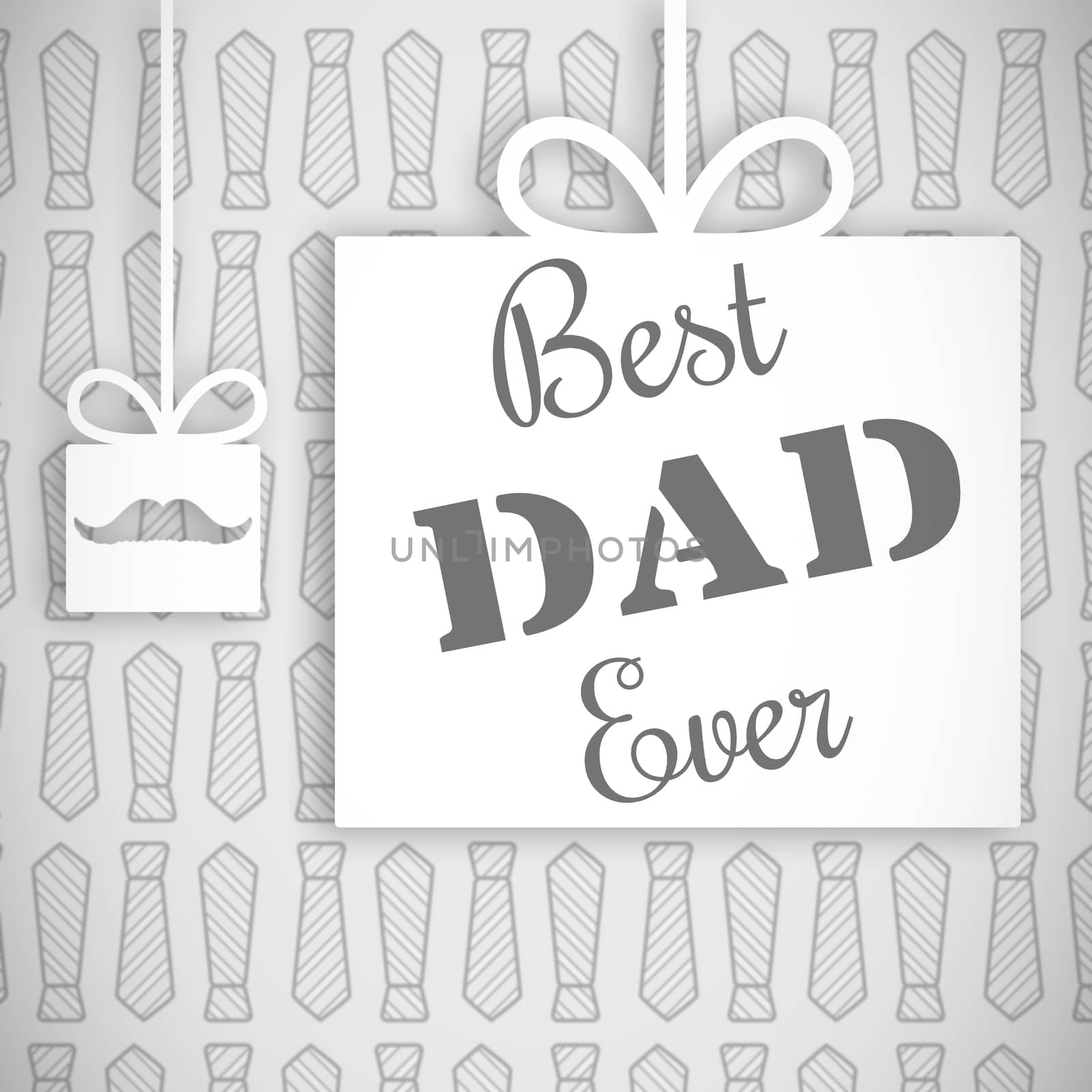 Best dad ever message on grey background