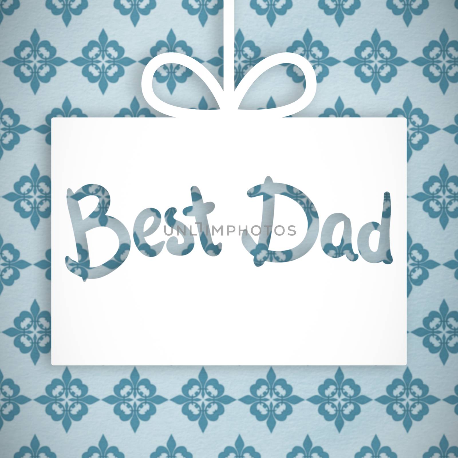 happy fathers day against blue background