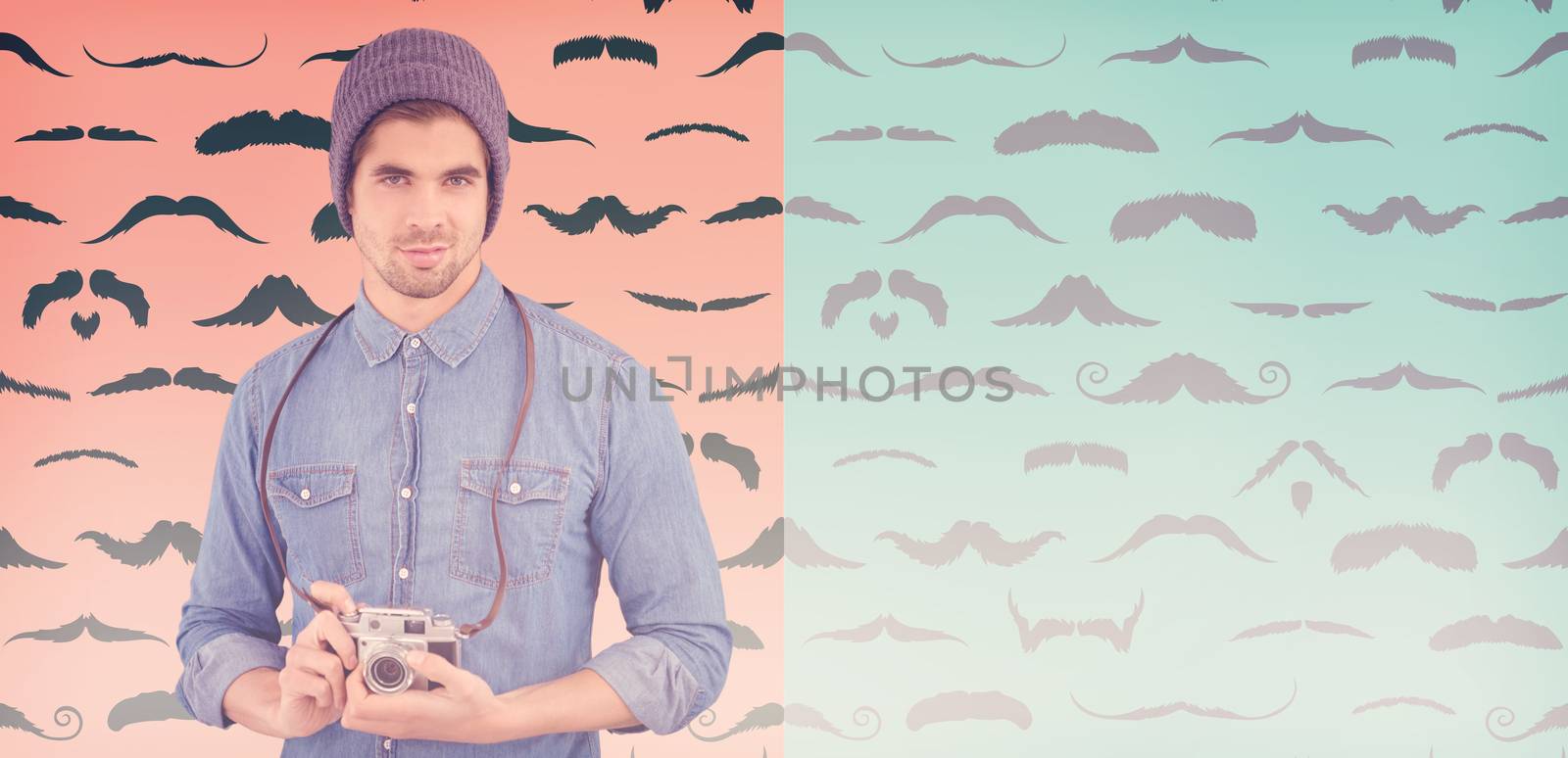 Composite image of portrait of confident  hipster using camera by Wavebreakmedia