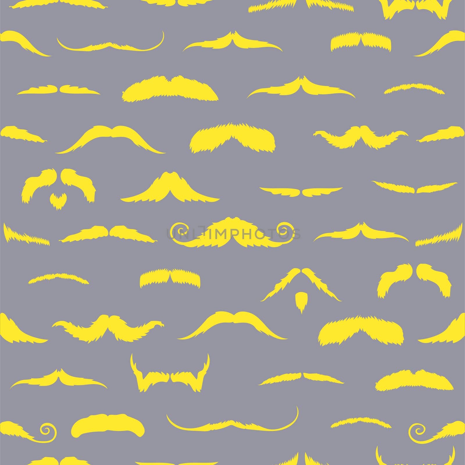 Composite image of mustaches on grey background