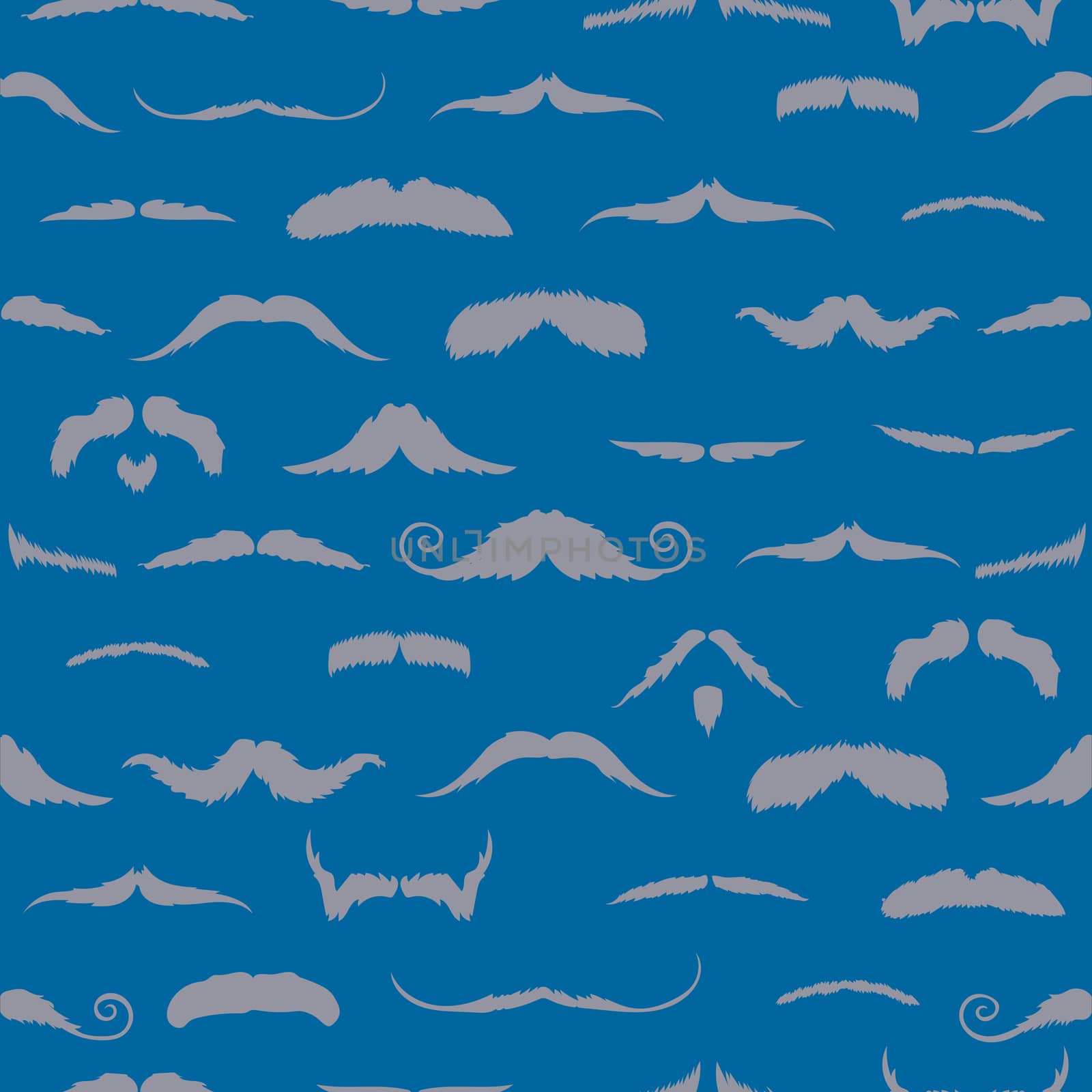 Composite image of mustaches on blue background
