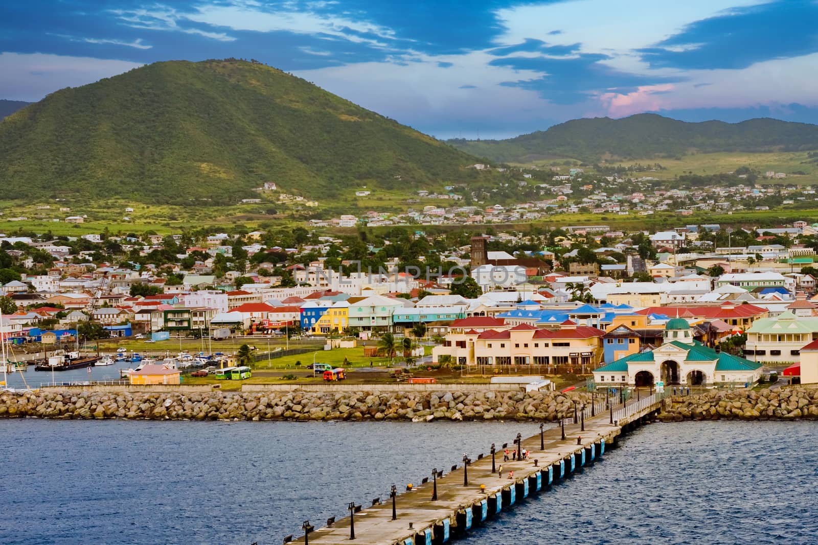 St Kitts Pier at Dusk by dbvirago