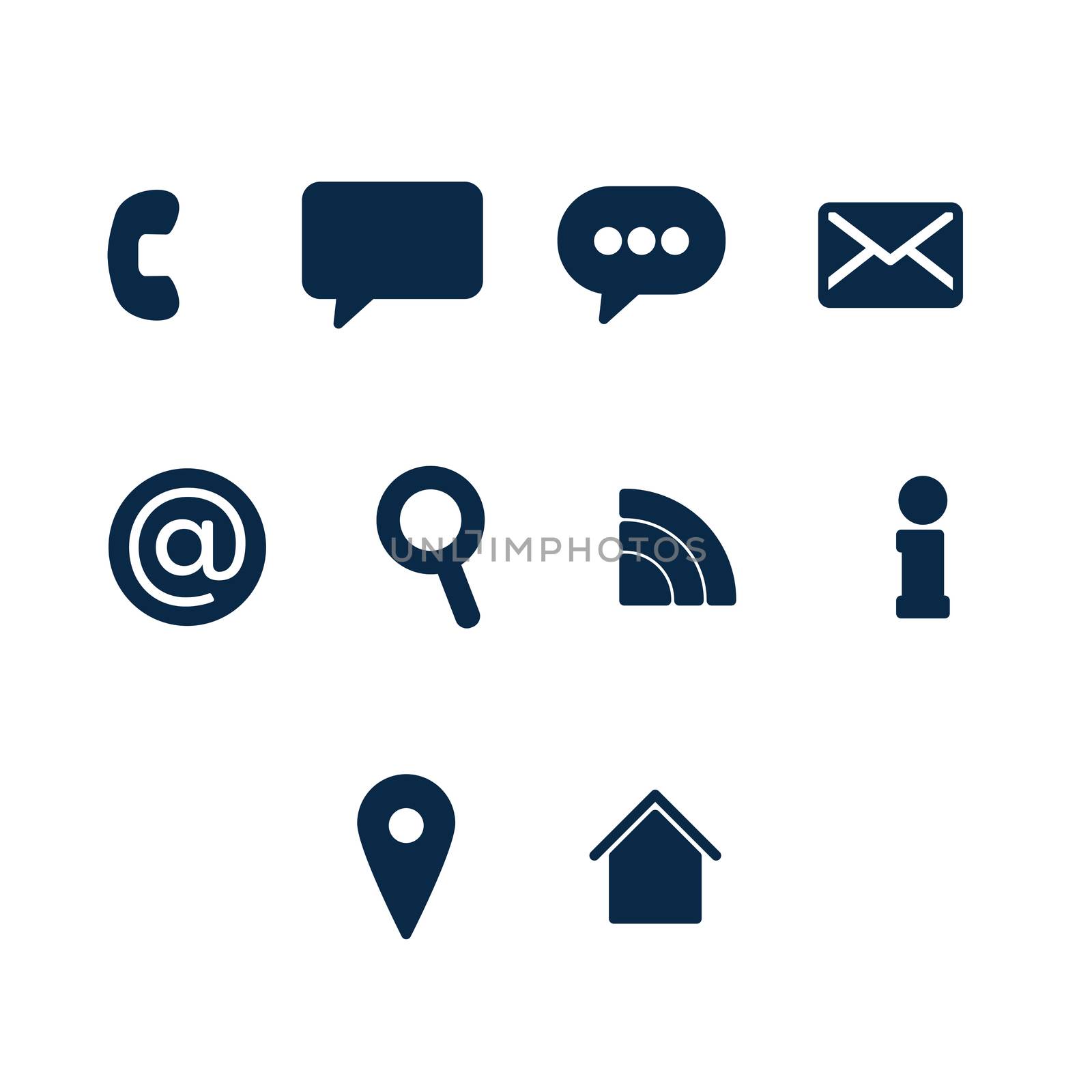 Vector icon set for communication by Wavebreakmedia