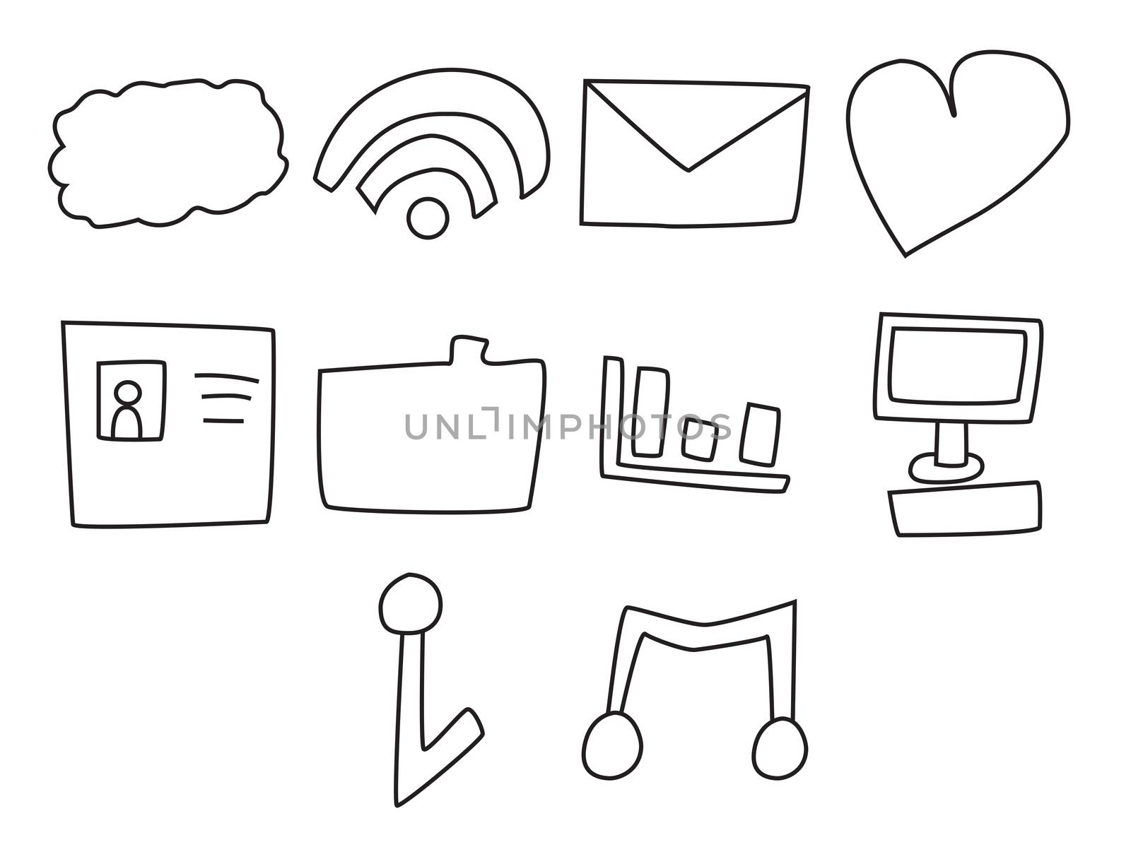 Vector icon set for internet and communication by Wavebreakmedia