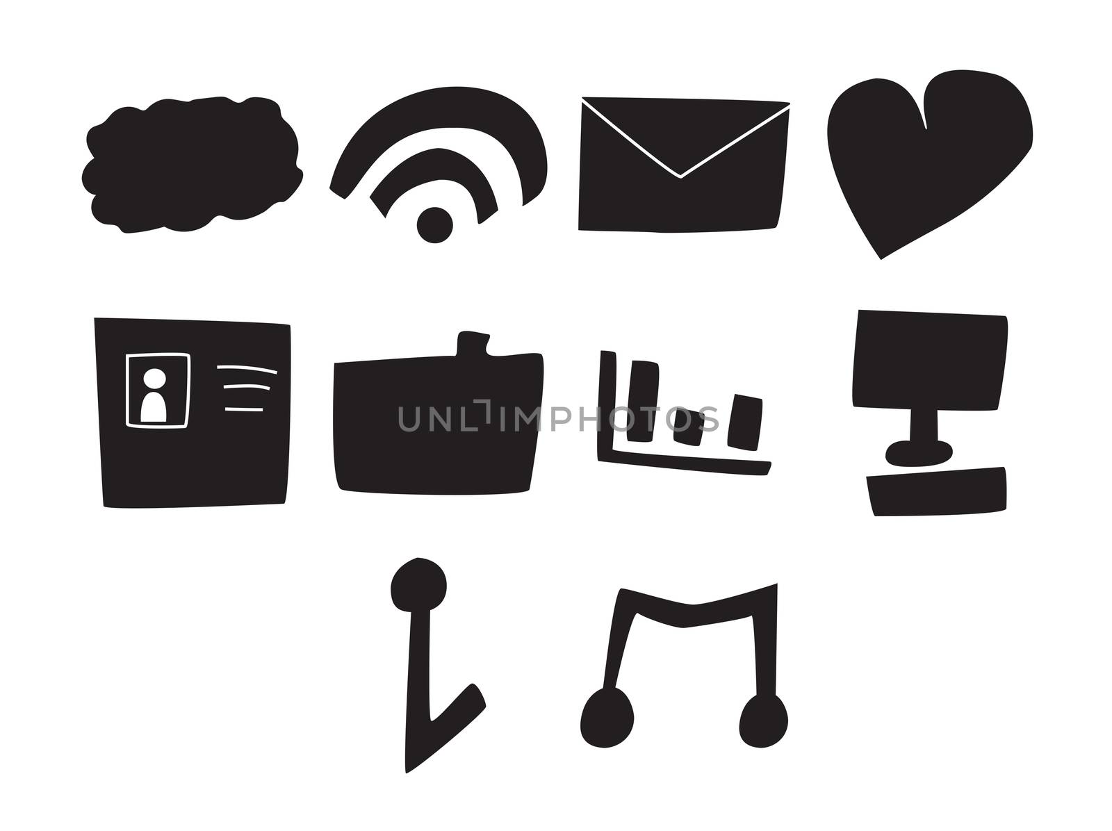 Vector icon set for internet and communication by Wavebreakmedia