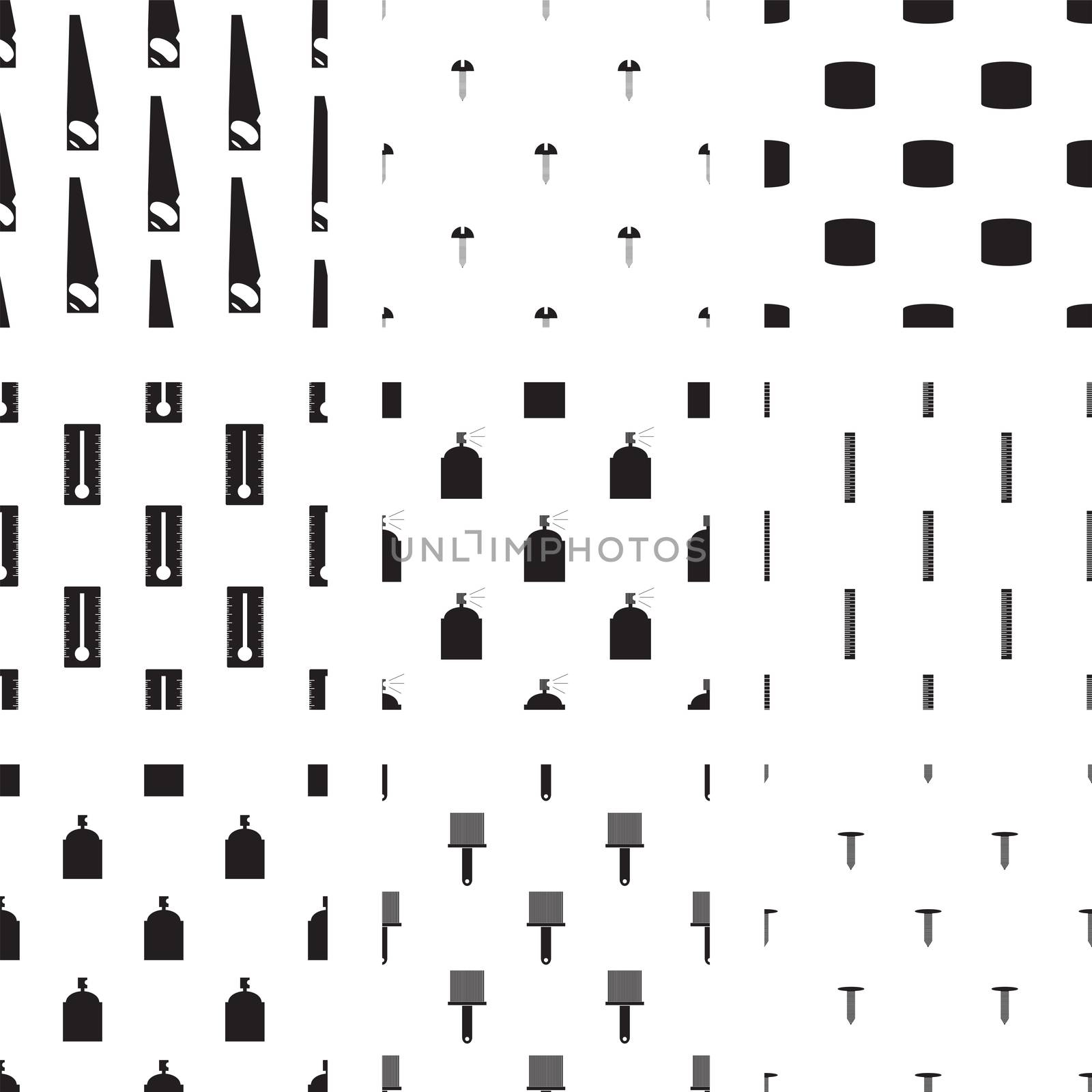 Vector icon set of carpenter tool on white background