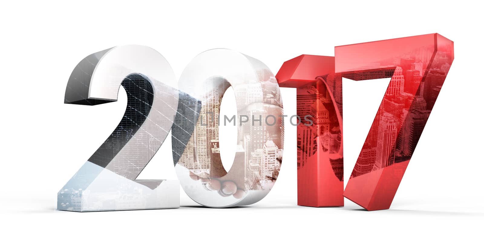 Composite image of composite image of gray and red numbers by Wavebreakmedia