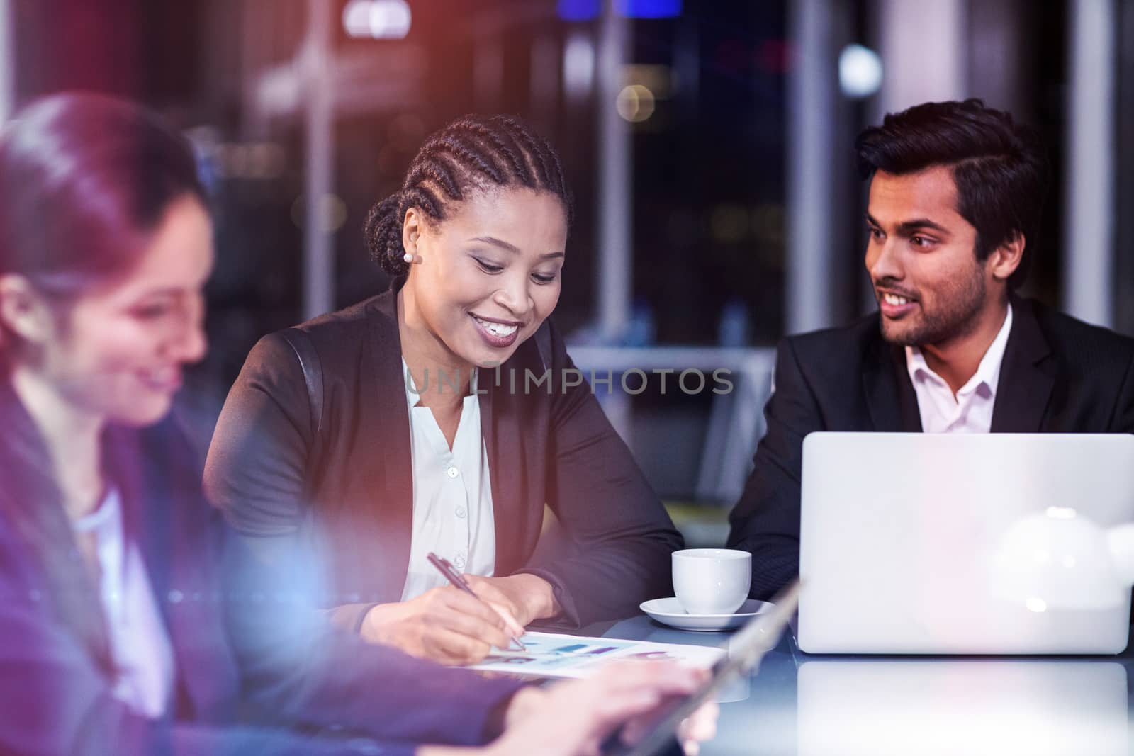 Businessman interacting with colleague by Wavebreakmedia