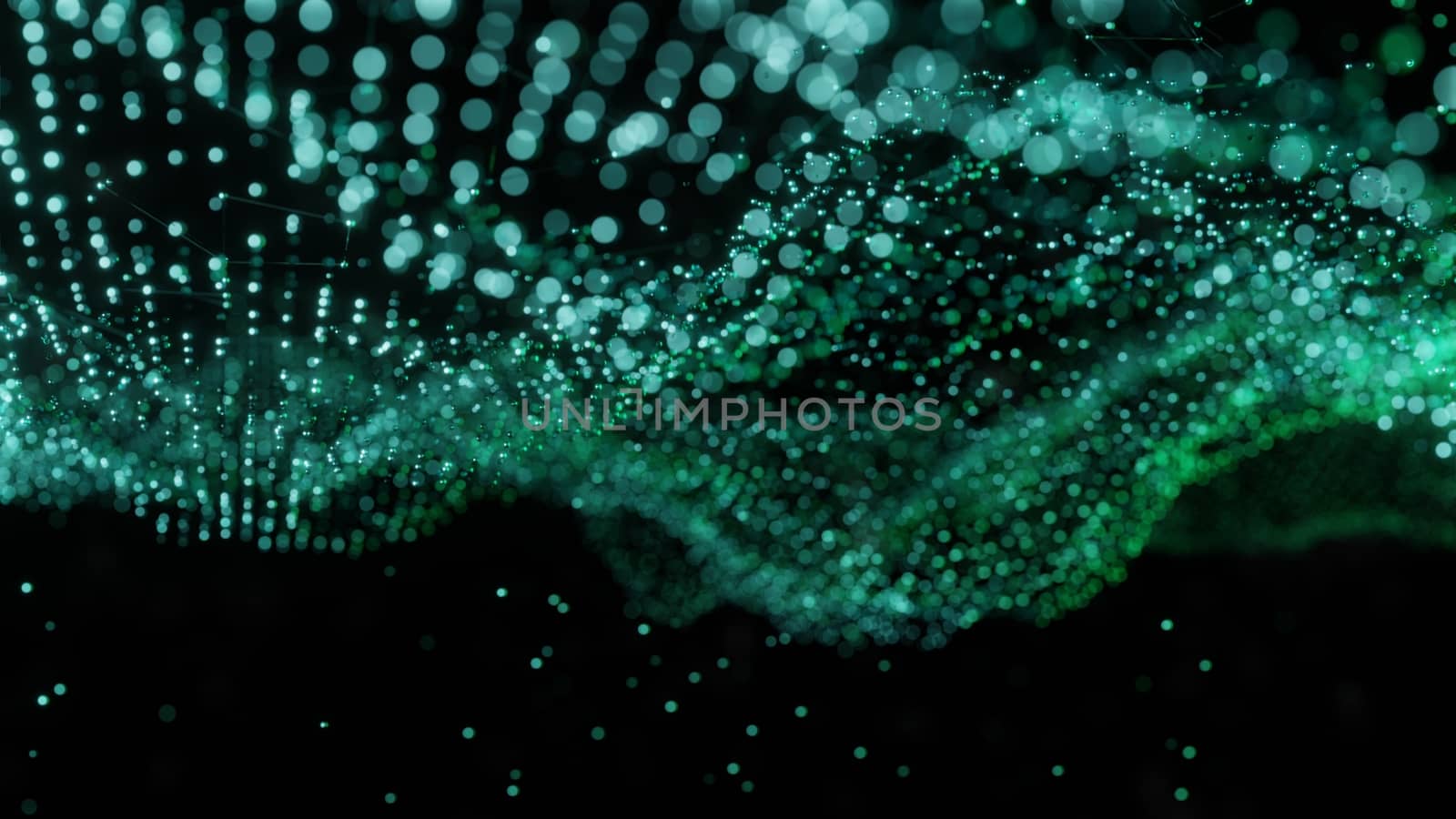 Plexus of abstract glow dots by cherezoff