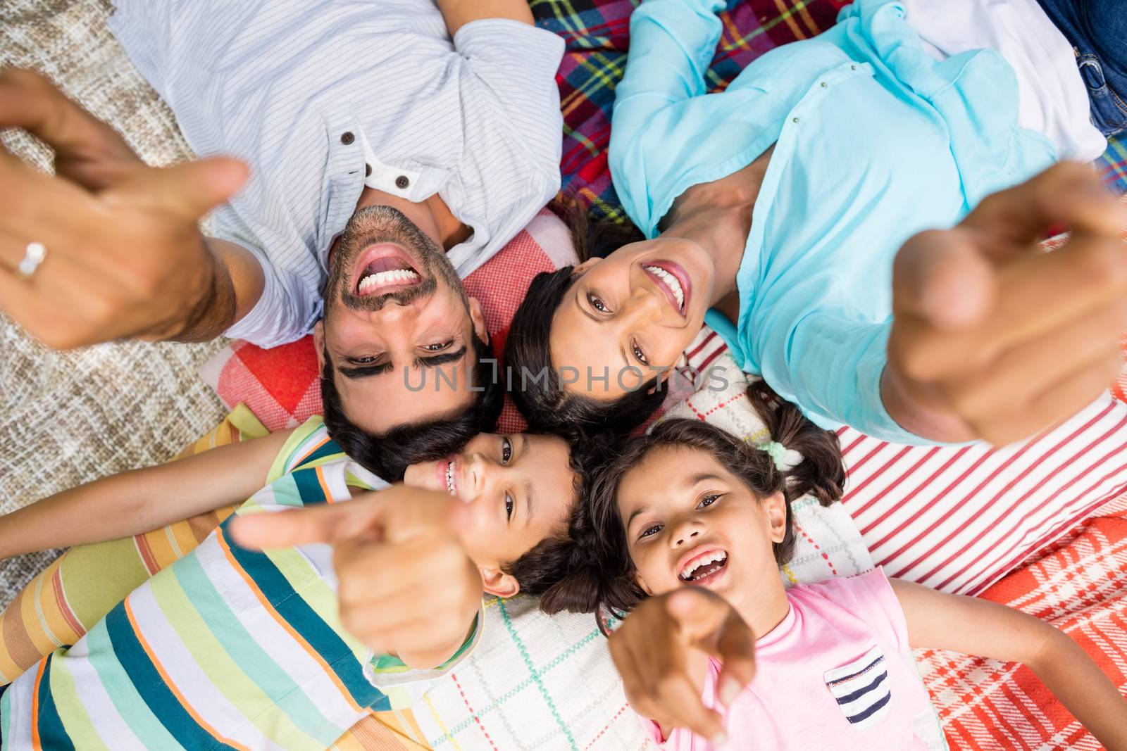 Portrait of family having fun in park by Wavebreakmedia