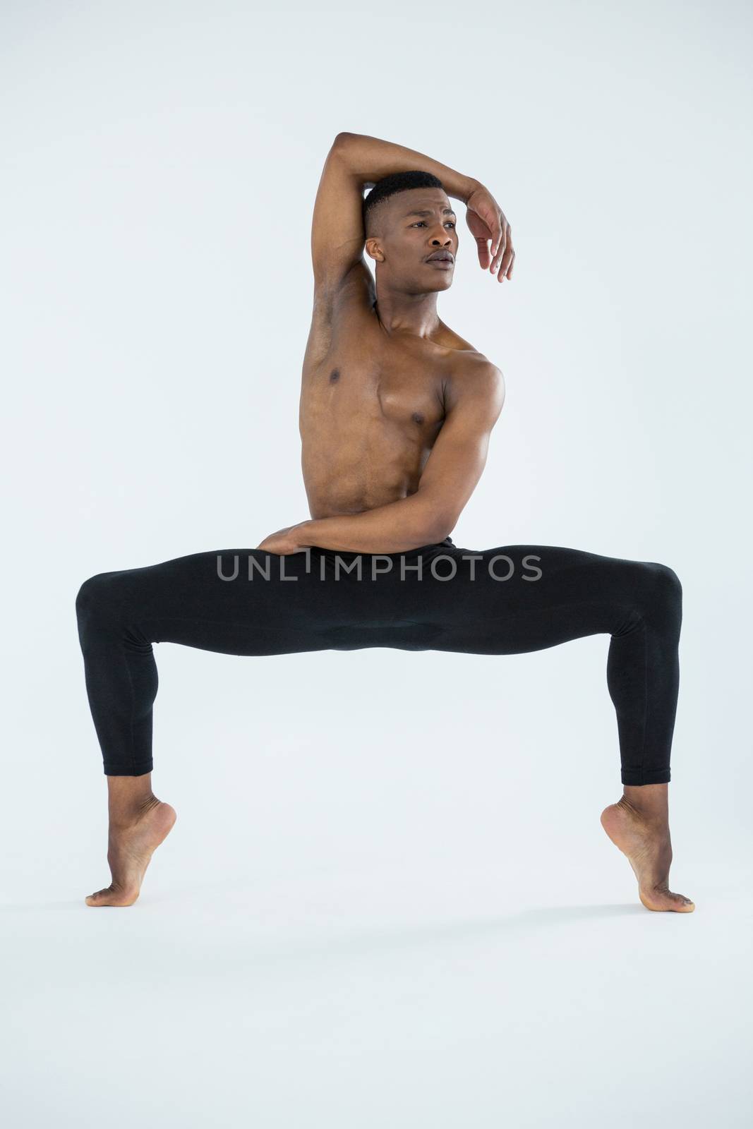 Ballerino practising ballet dance in the studio