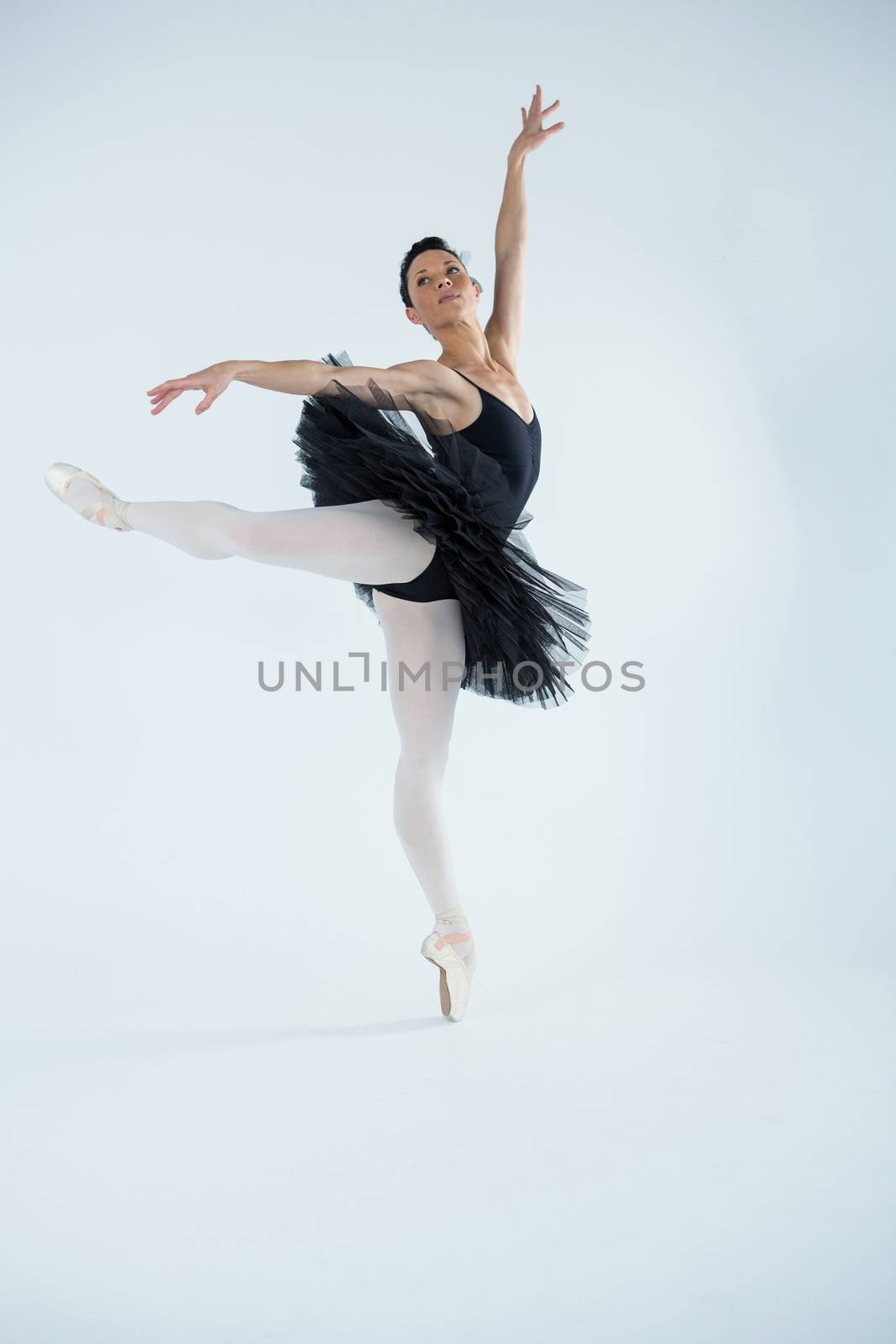 Ballerina practicing ballet dance in the studio