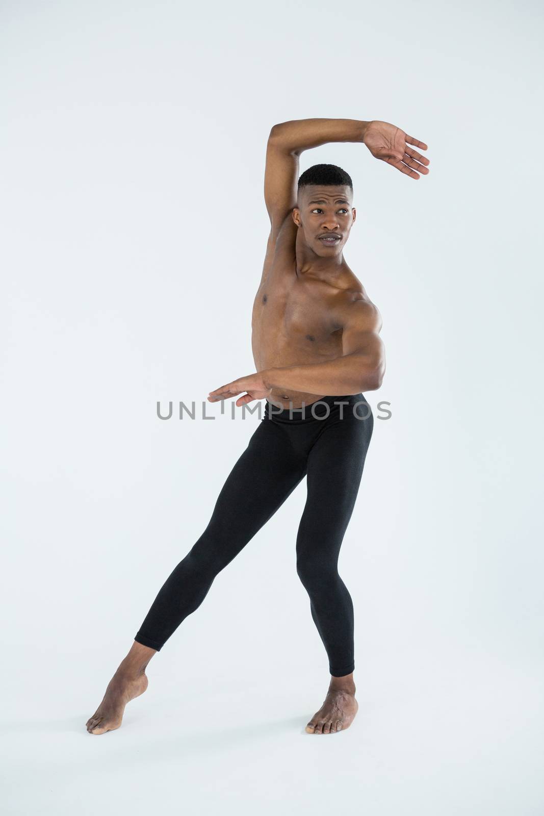 Ballerino practising ballet dance in the studio