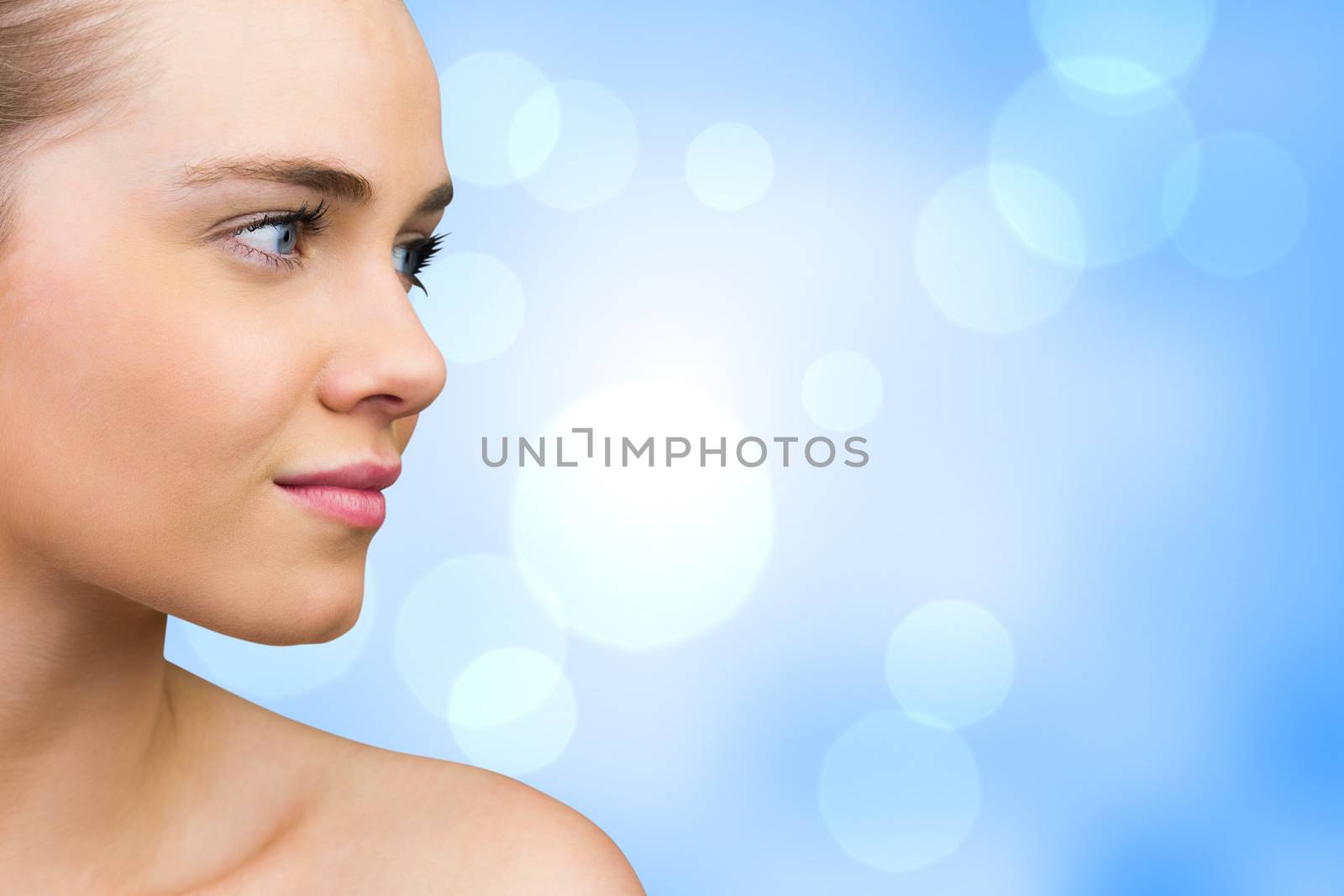 Composite image of smiling blonde natural beauty by Wavebreakmedia