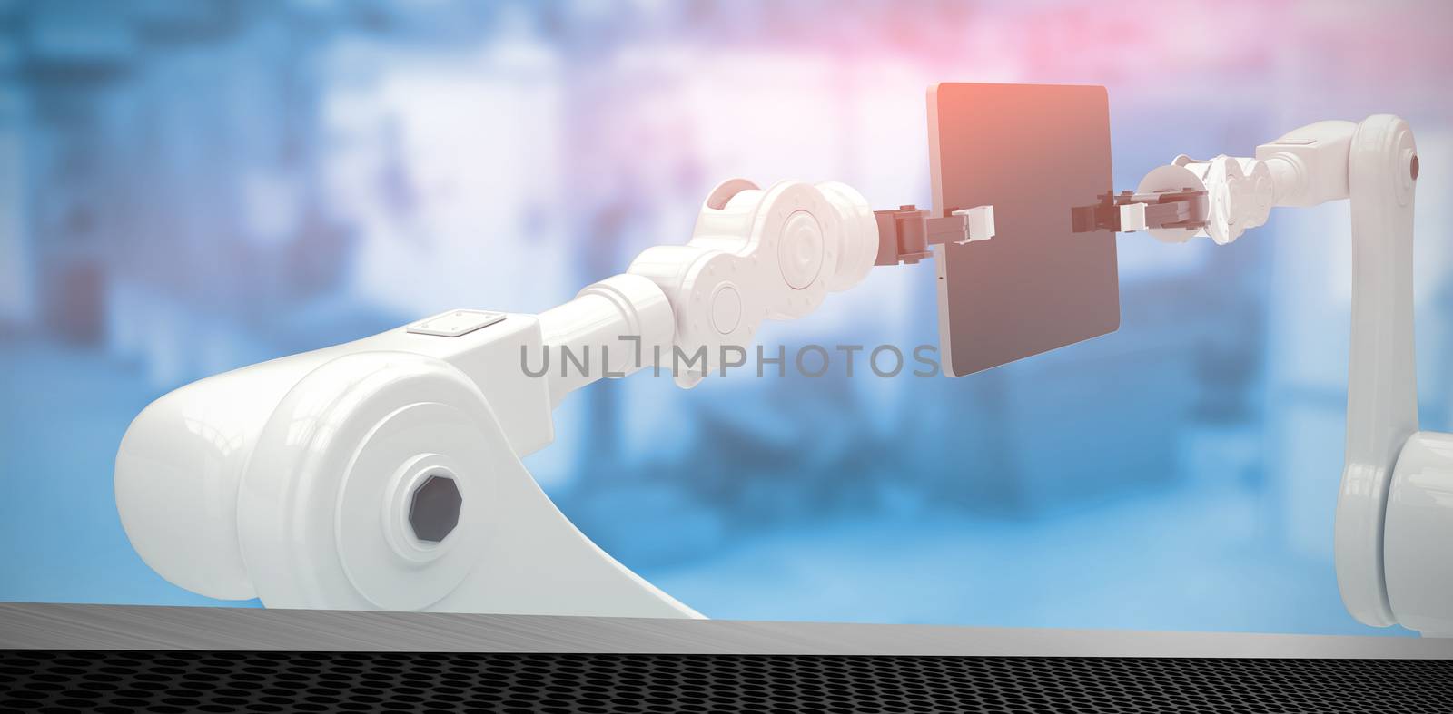Composite image of technologies against white background 3d by Wavebreakmedia