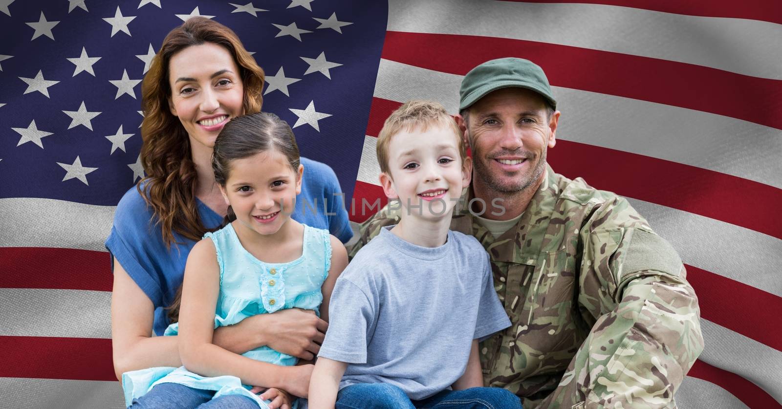 Soldier reunited with their family by Wavebreakmedia