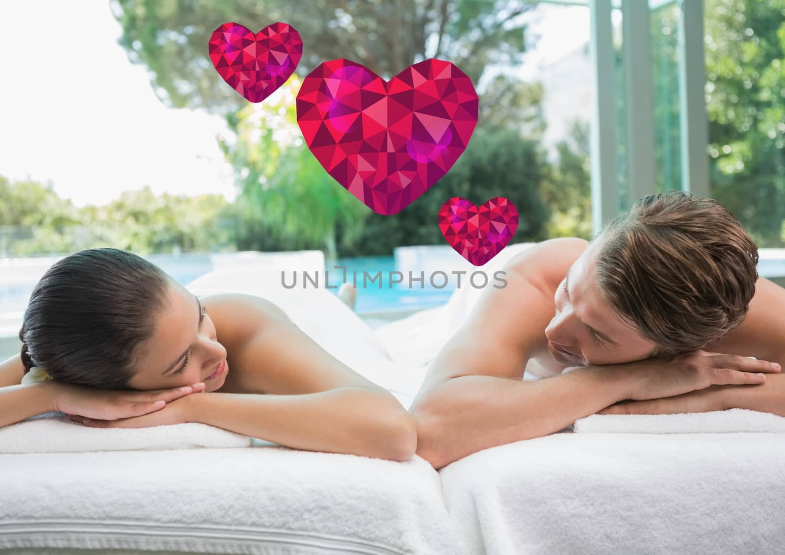 Couple relaxing together at spa center after a beauty treatment by Wavebreakmedia