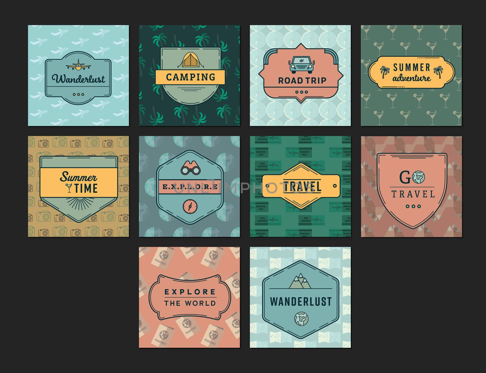 Vector icon set for summer vacation by Wavebreakmedia