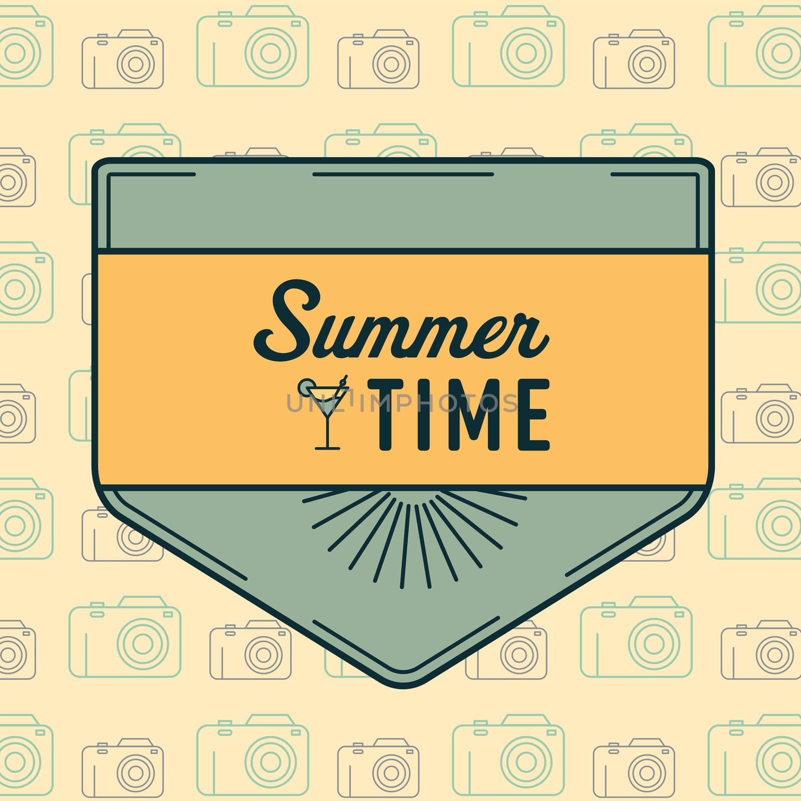 Conceptual vector symbol reading summer time