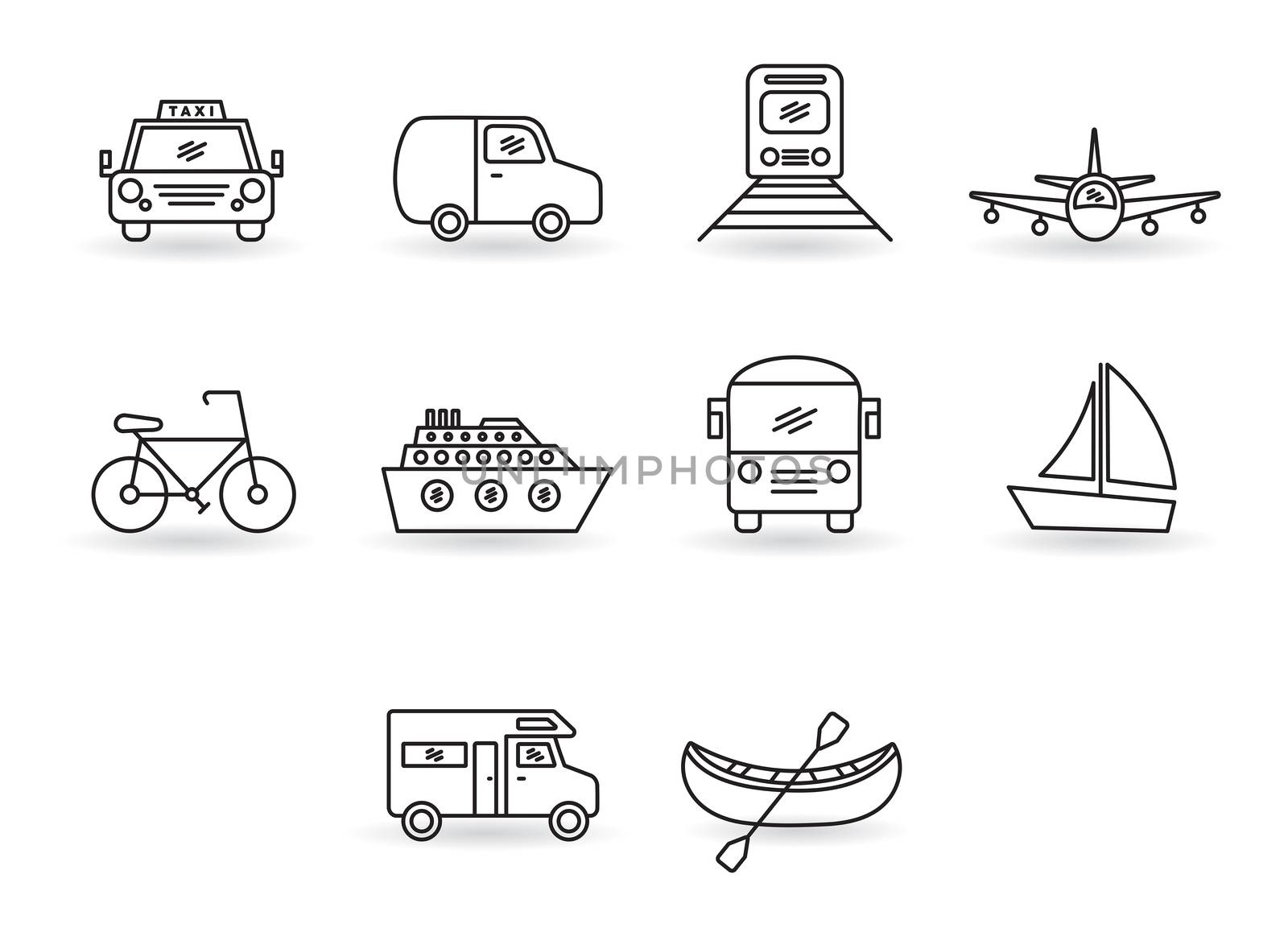 Vector set for transportation icons by Wavebreakmedia