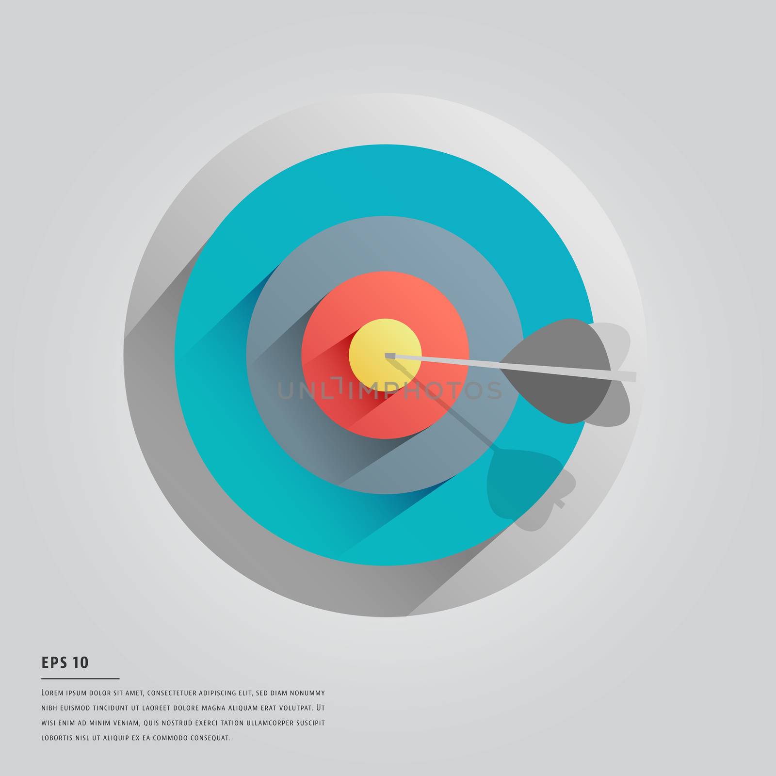 Vector image of dart against white background