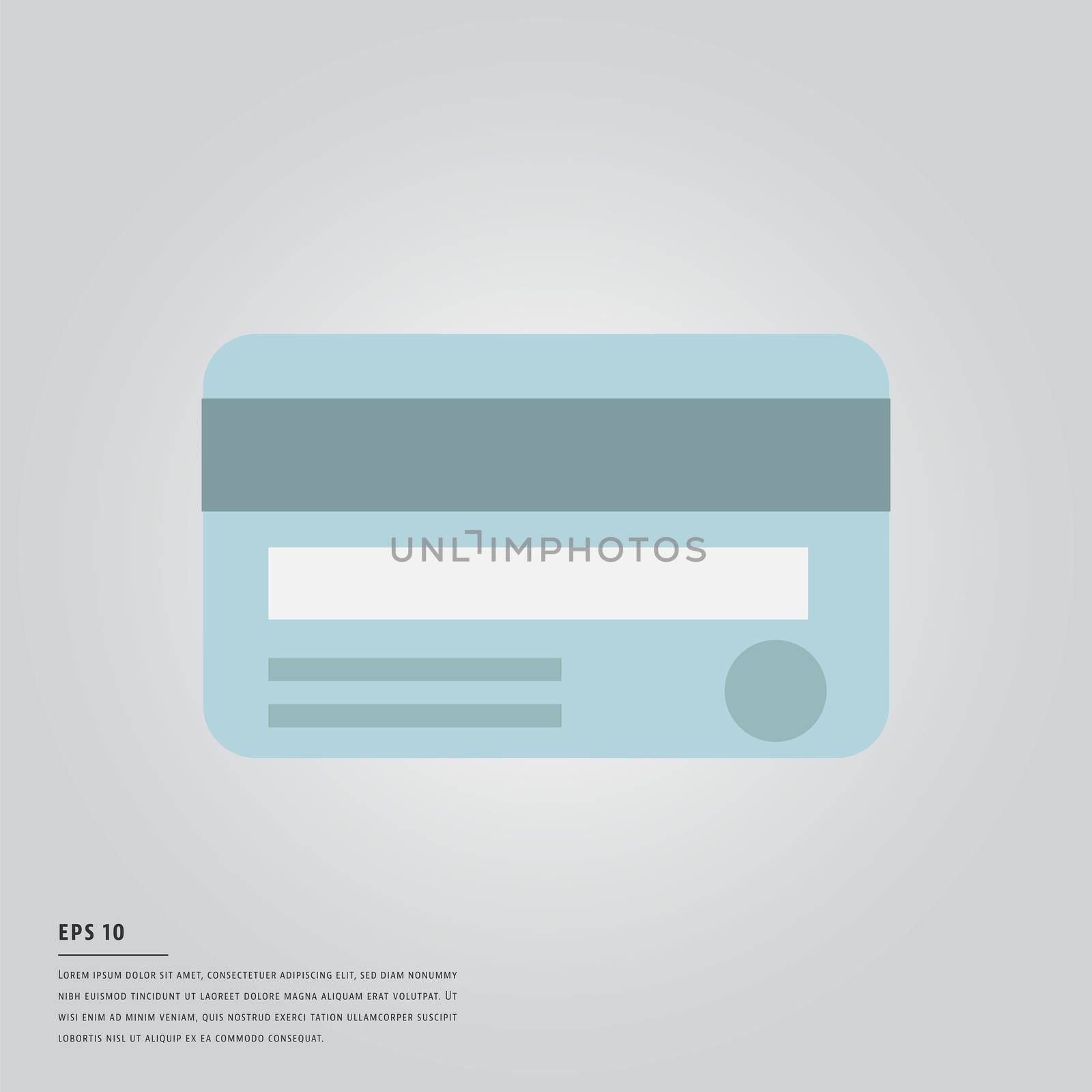 Vector image of credit card against white background