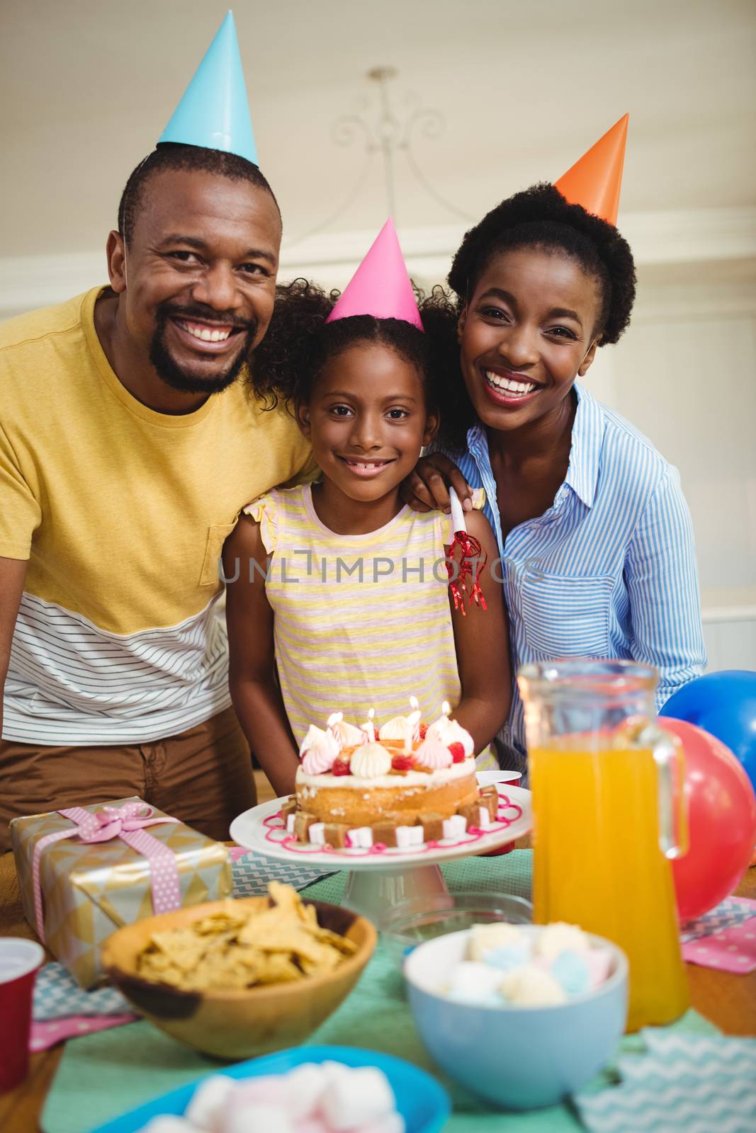 Portrait of family celebrating a birthday by Wavebreakmedia