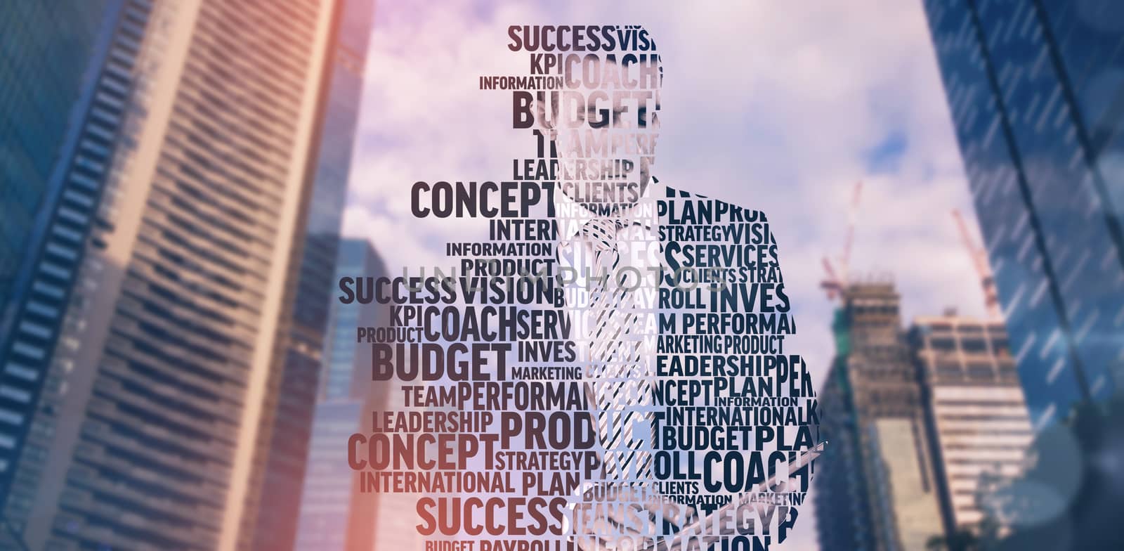 Composite image of businessman in buzzwords by Wavebreakmedia