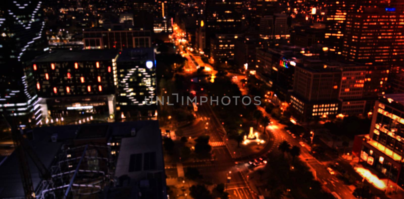 Illuminated city at night by Wavebreakmedia