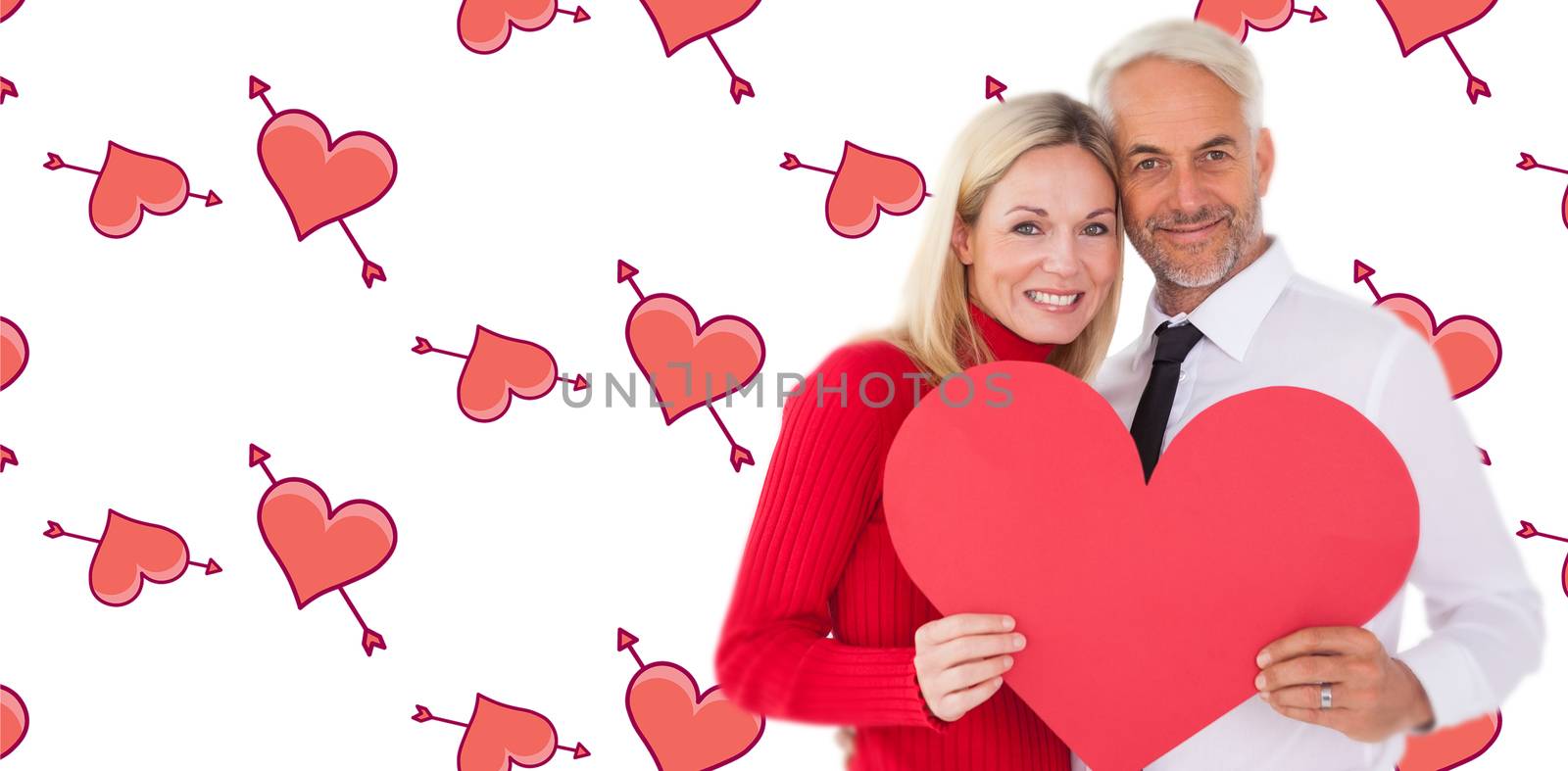 Handsome man getting a heart card form wife against wbmpe047_ai_template_10_600px