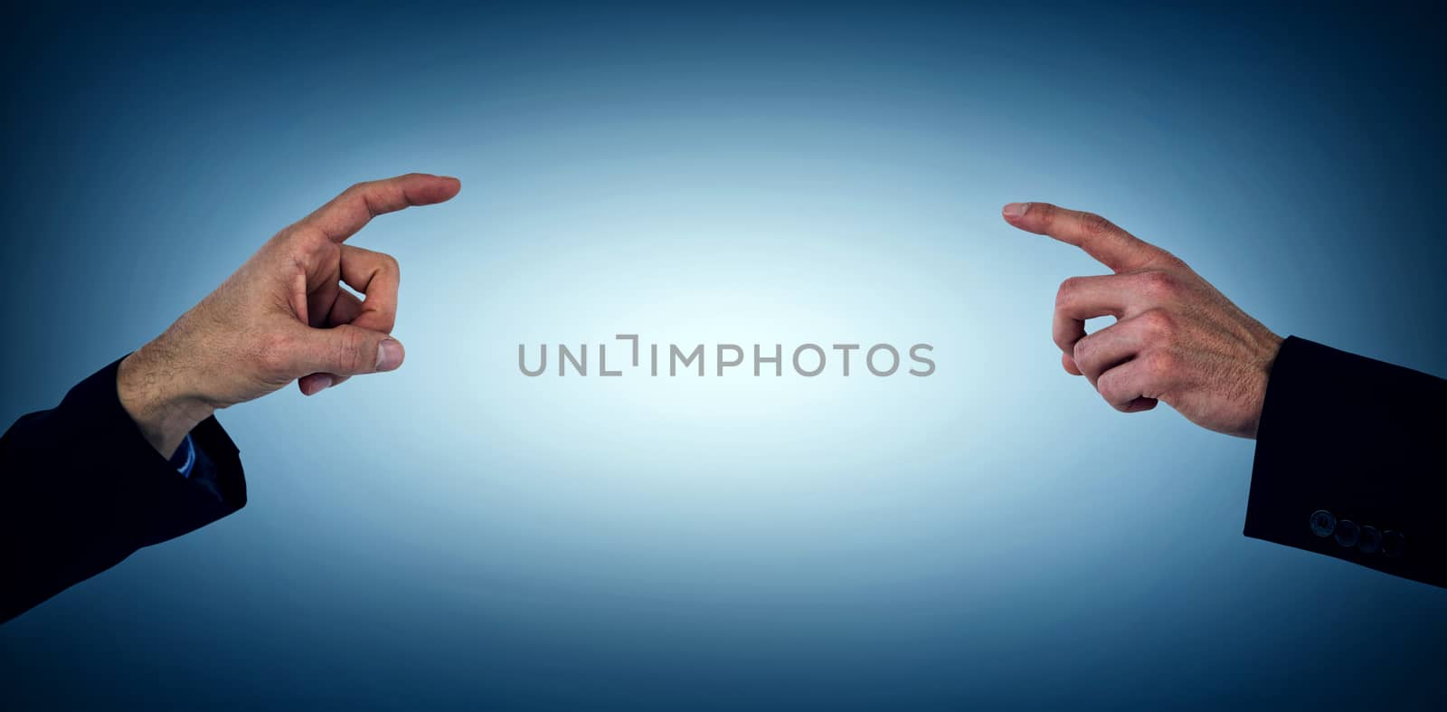 Composite image of businessman hand gesturing by Wavebreakmedia