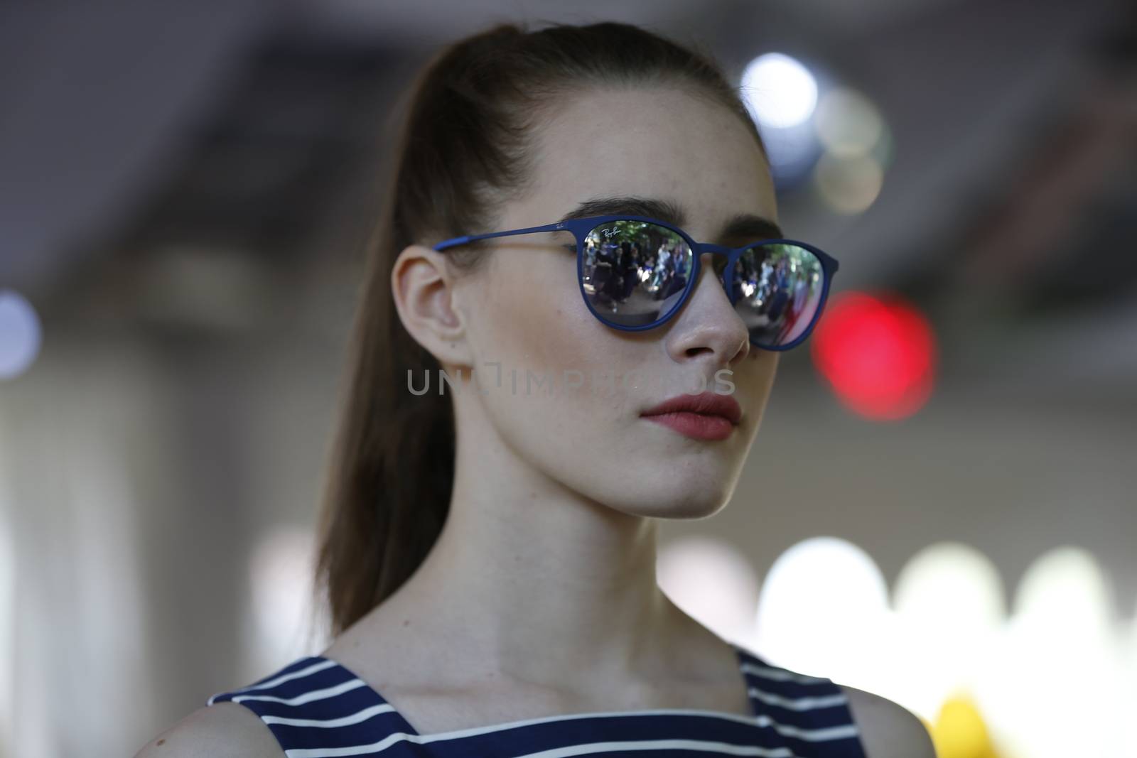 Woman model in sunglasses