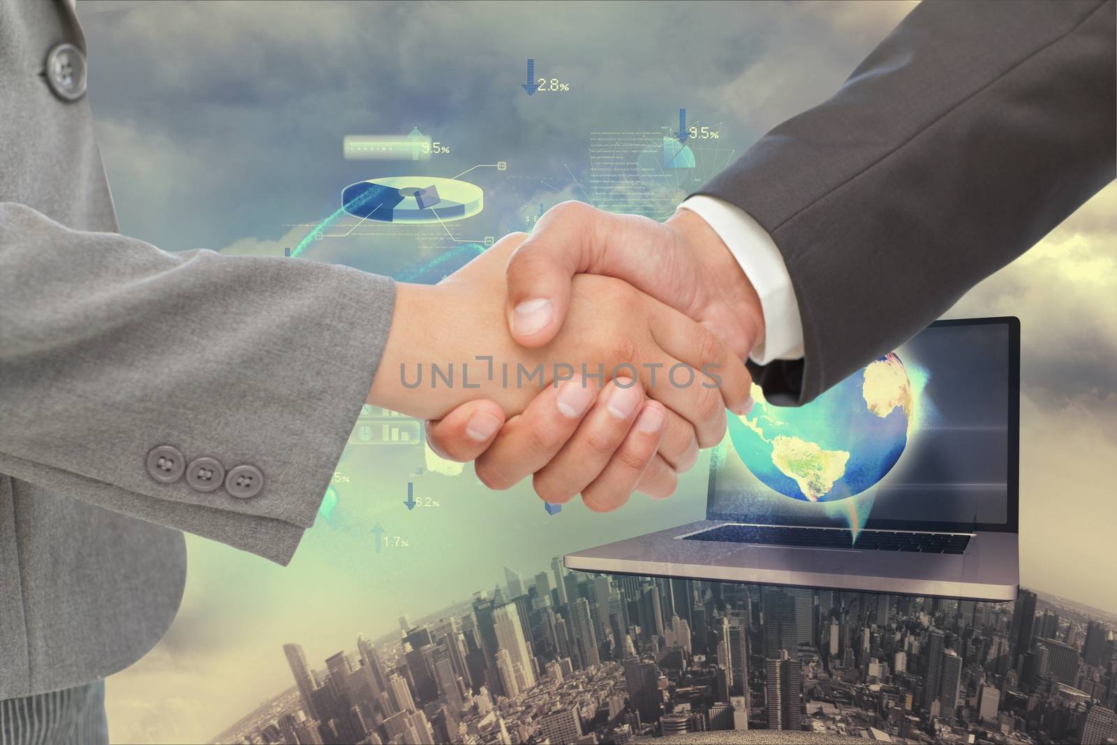 Digital composite of Handshake technology 18