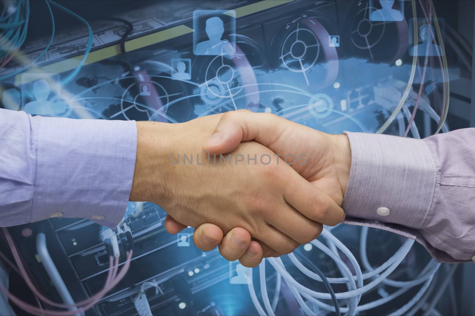 Digital composite of Handshake technology 16