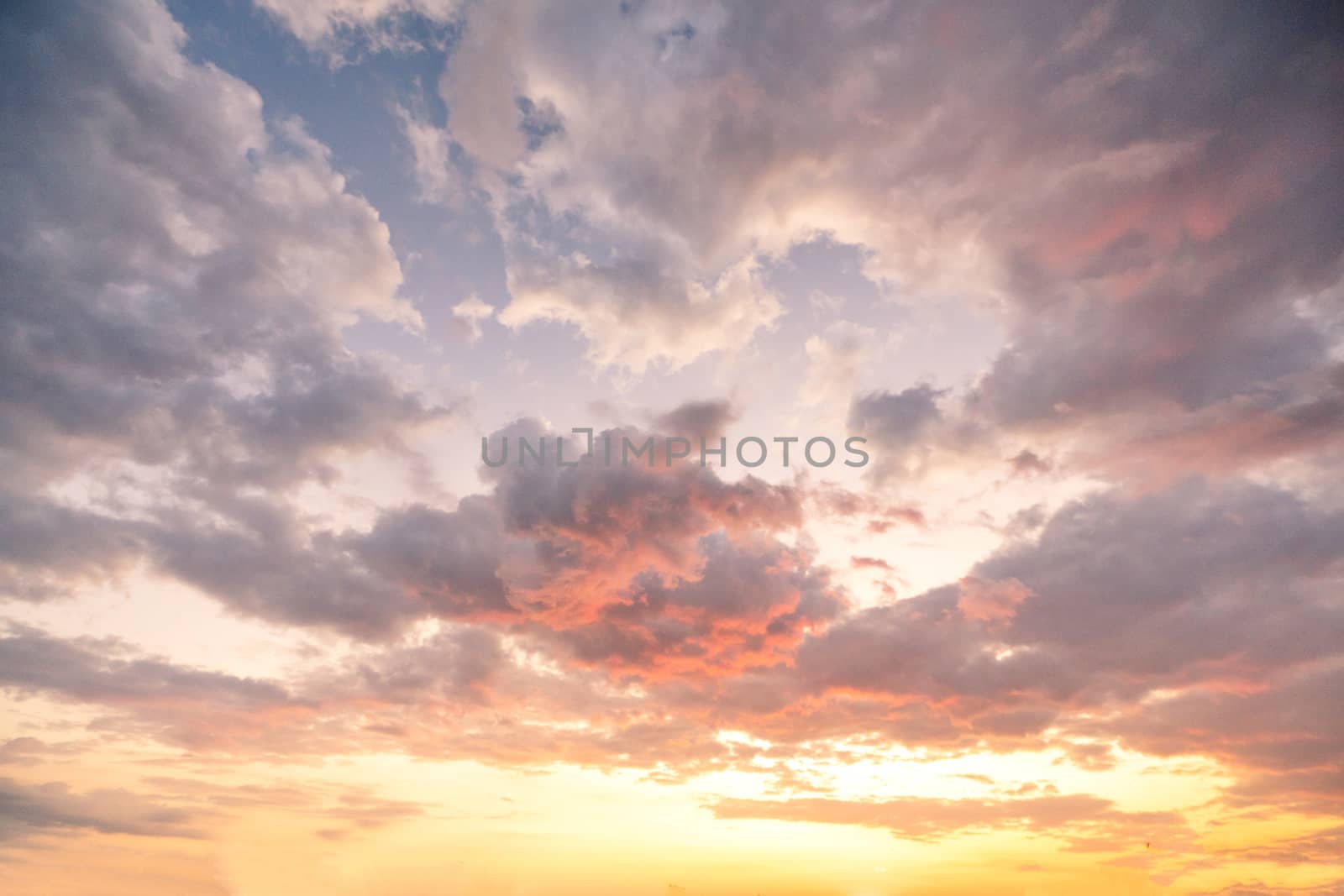 Dramatic sky with beautiful colors after the sunset by Sportactive