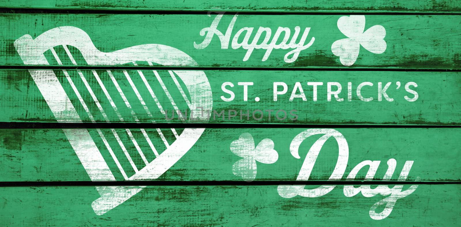 Digital composite of Patricks day greeting