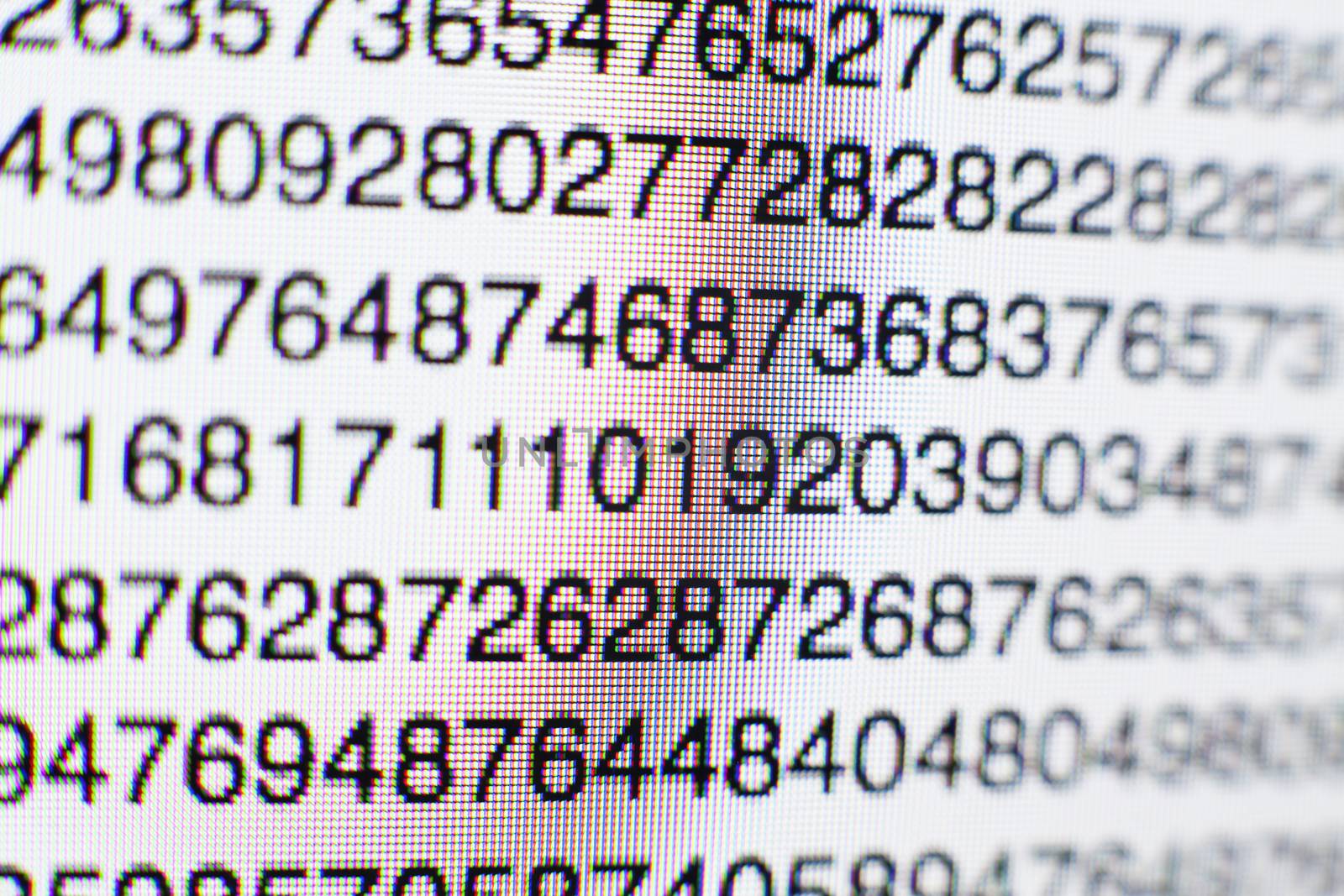 Numbers on a computer screen by conceptualmotion