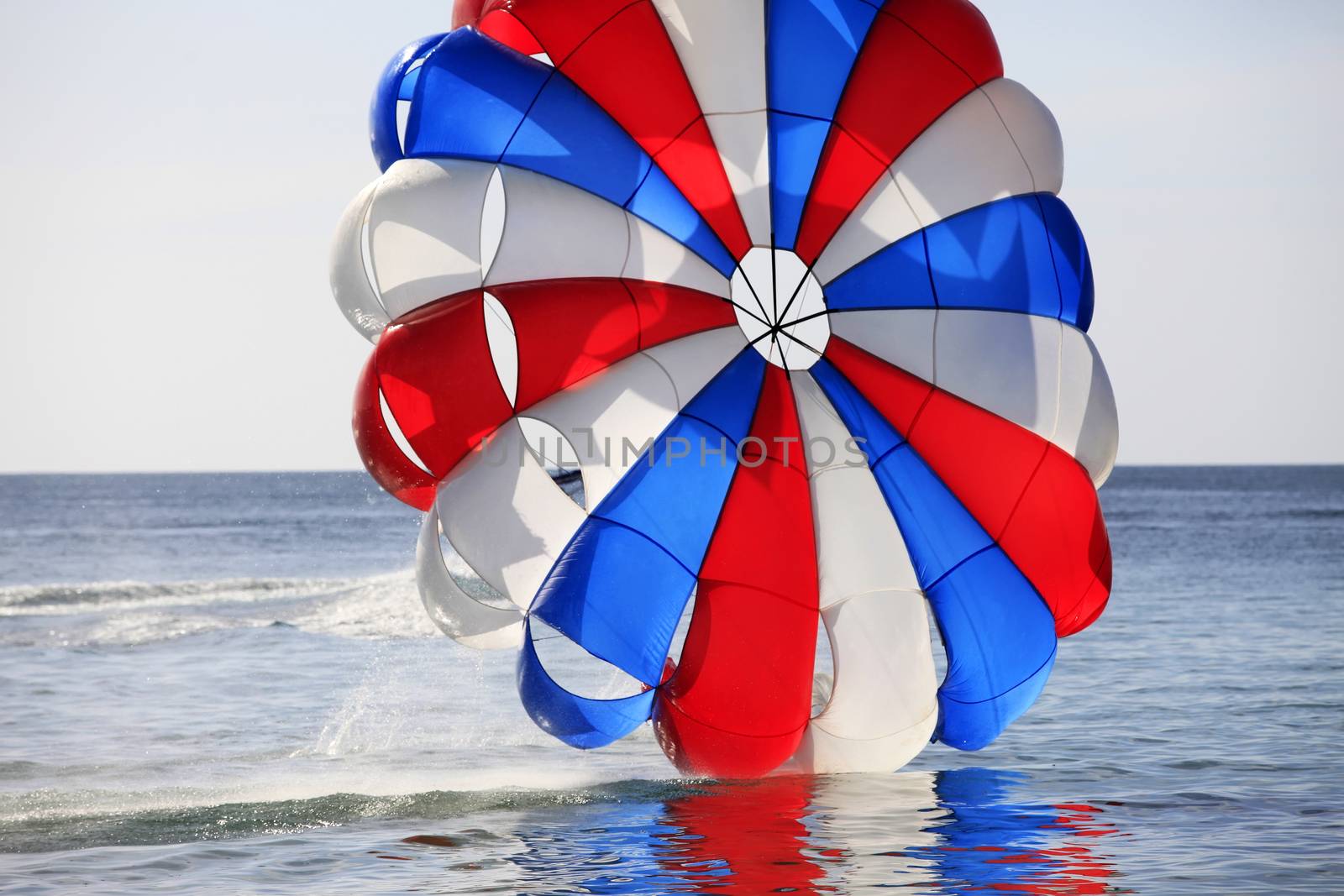 Parasailing activities in Vietnam. Phu Quoc