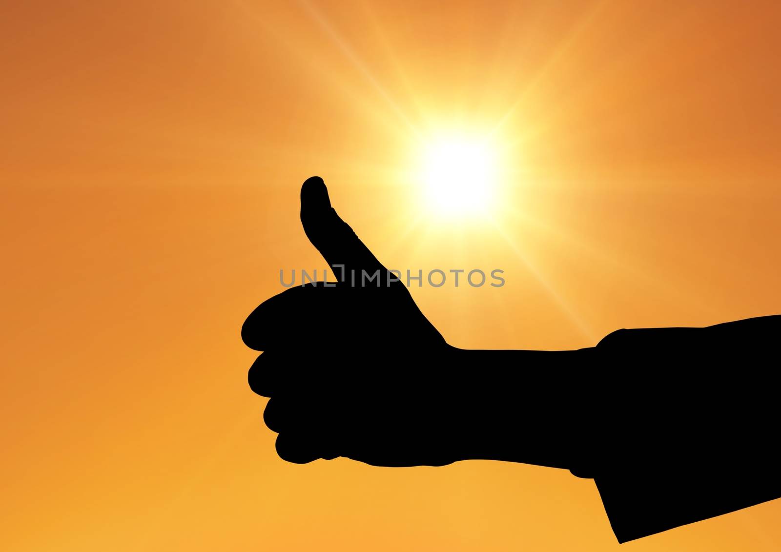 Digital composite of Thumb up summer